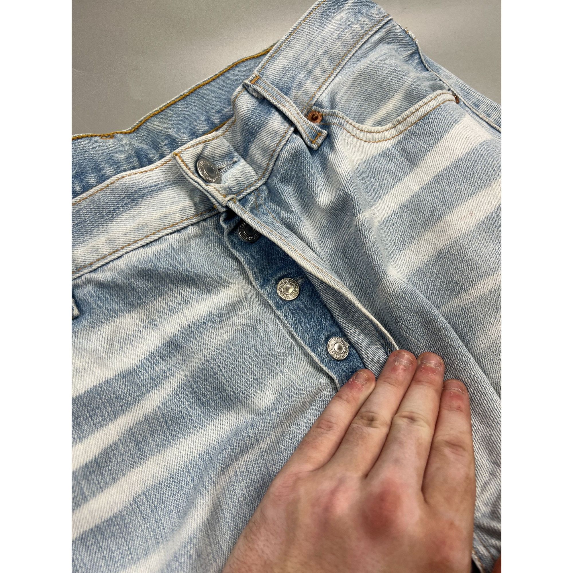 Levi's Levi’s 501 Acid Light Wash Denim Jeans Pants (Y0897) Size US 36 / EU 52 - 9 Thumbnail