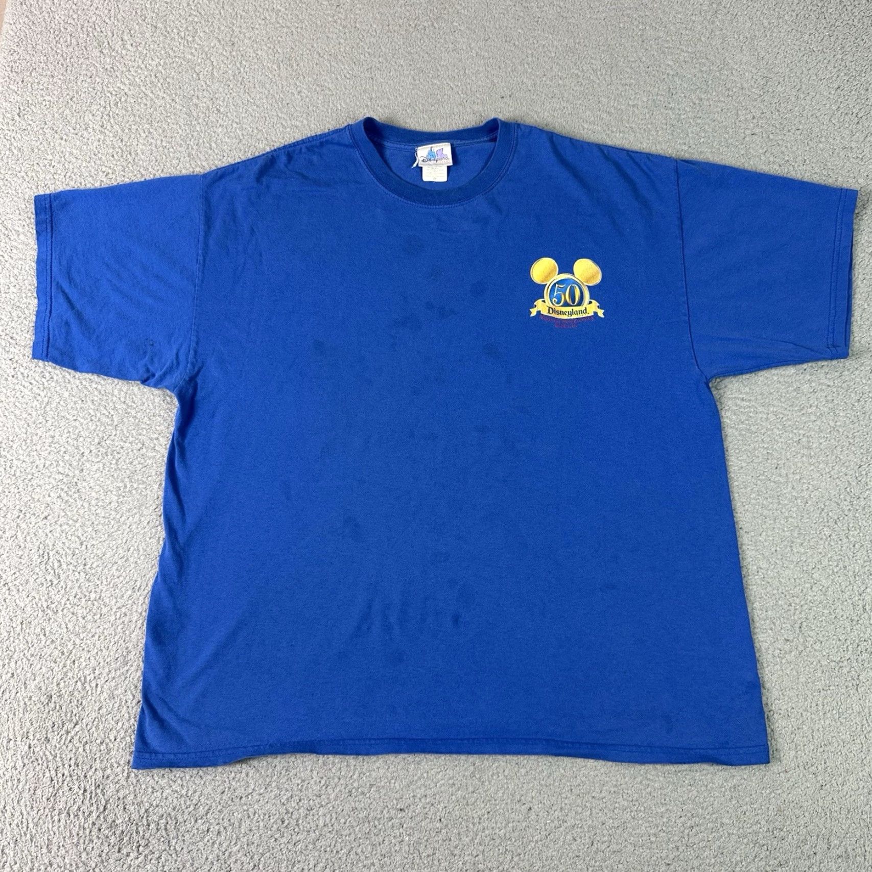 Disney VINTAGE Disney Mickey Mouse Disneyland T Shirt 2XL Blue Men’s Short Sleeve Crew Neck Graphic Print 90s Y2K Memorial Size US XXL / EU 58 / 5 - 4 Thumbnail
