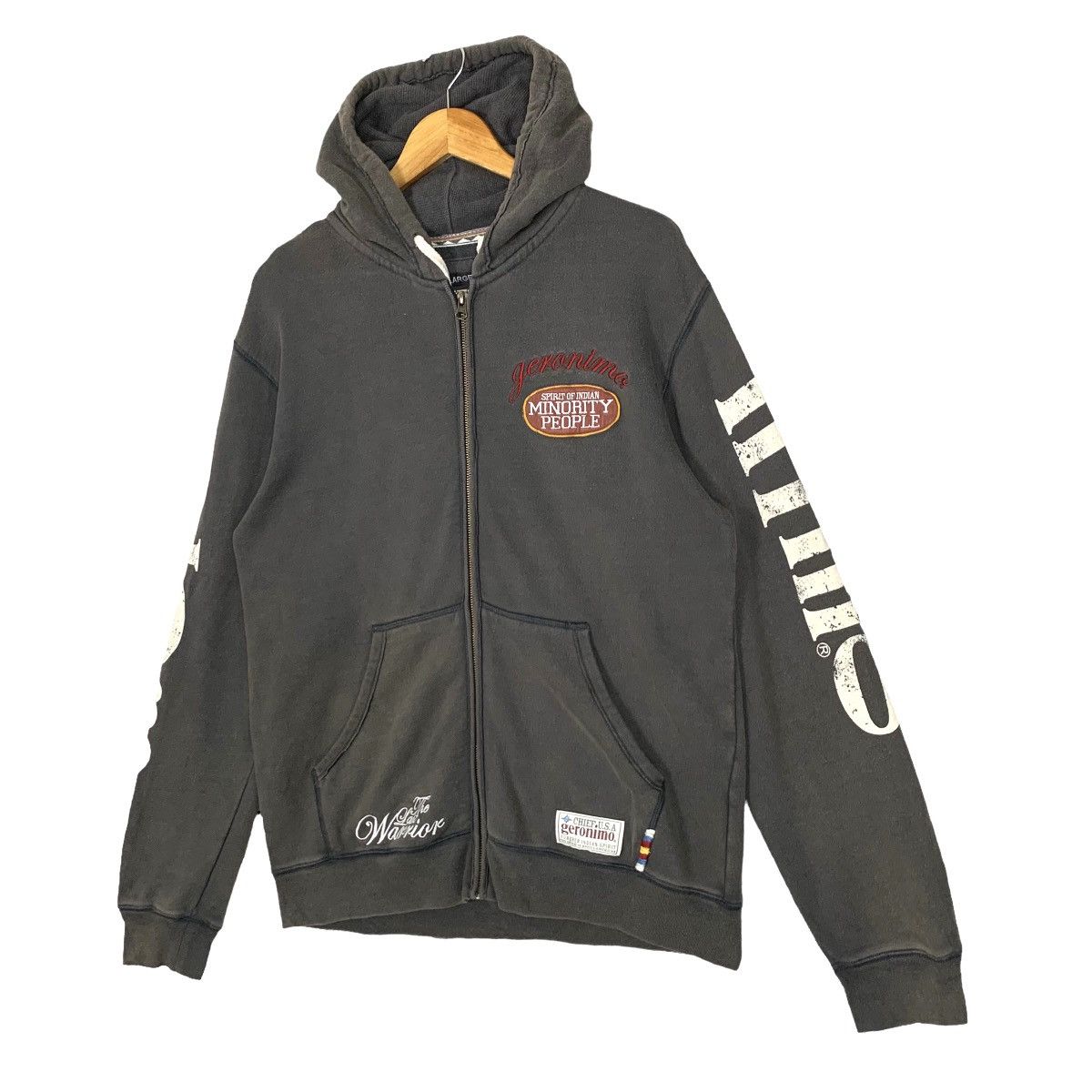 Vintage Geronimo Military Laeder Apache Minority People Hoodie =M/L Size US M / EU 48-50 / 2 - 6 Thumbnail