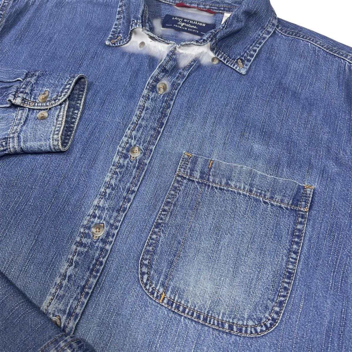 Levi's Levis Strauss Signature Denim Longsleeves Button Up Shirt Size US XL / EU 56 / 4 - 5 Thumbnail