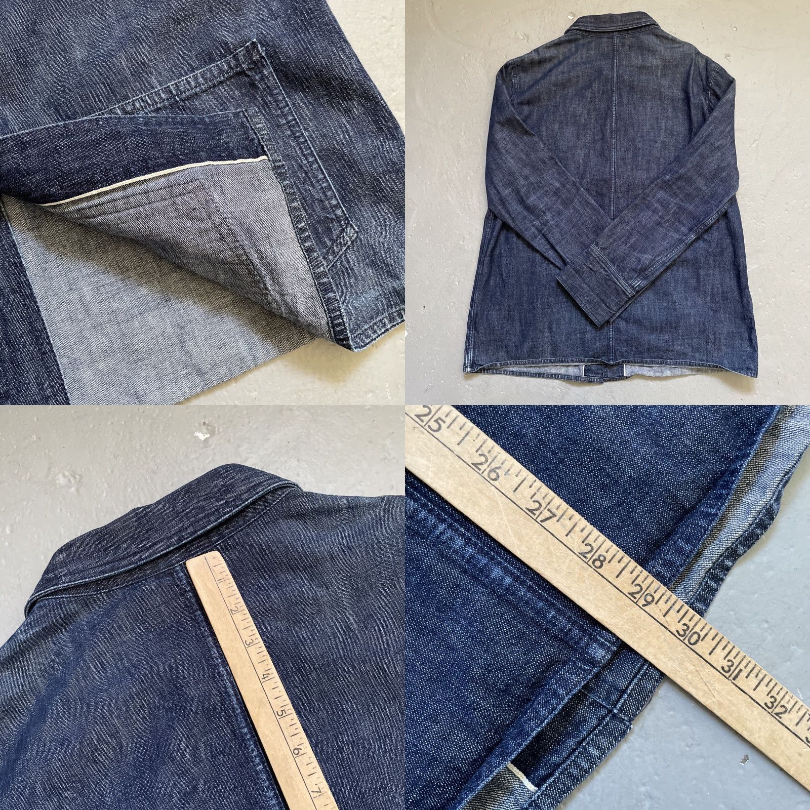 Vintage VINTAGE Freemans Sporting Club Selvedge Denim Chore Jacket Men's XL Blue Workwear Chin Strap Engineer Denim Jacket Size US XL / EU 56 / 4 - 8 Thumbnail