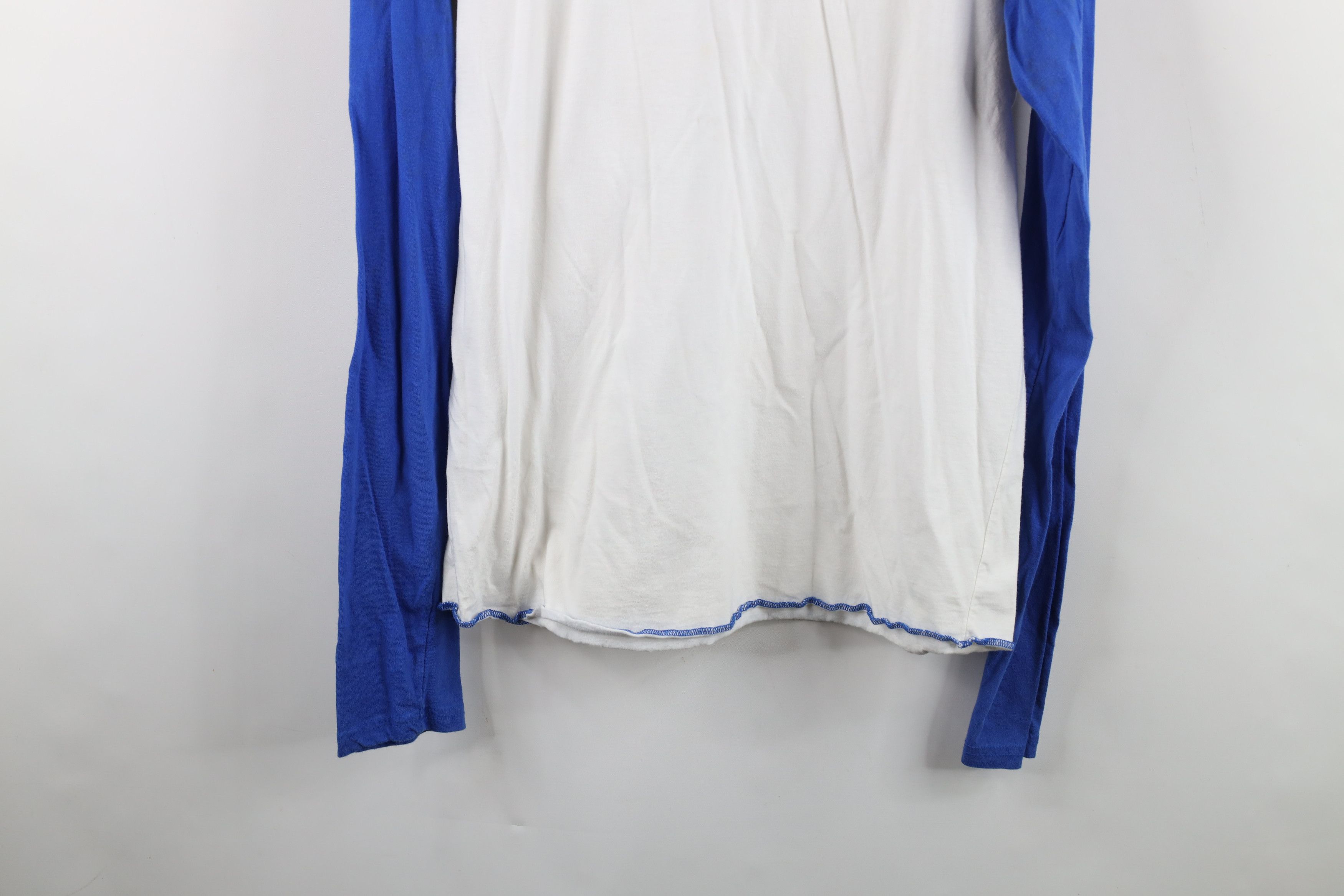 Fox Racing Vintage 90s Y2K Fox Racing Long Sleeve T-Shirt White Blue Size US L / EU 52-54 / 3 - 14 Thumbnail