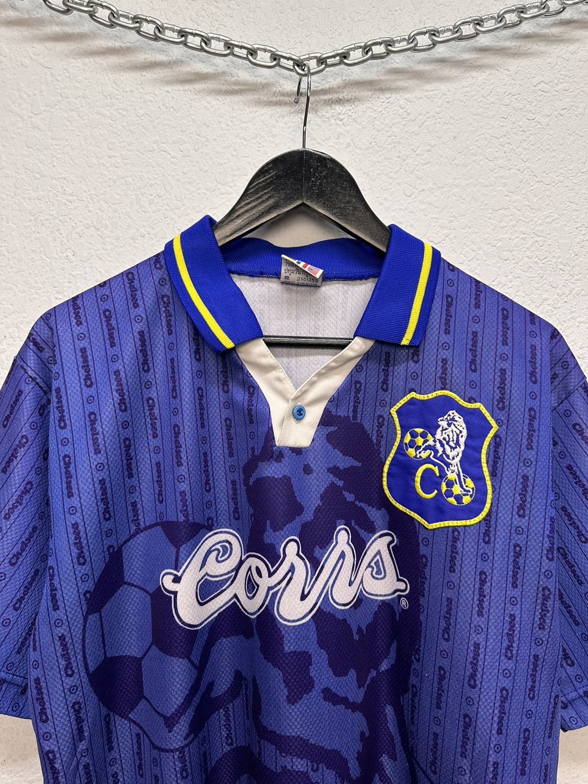 Adidas Vintage 90s Blue Soccer Jersey Chelsea Club Rare Graphic Size US M / EU 48-50 / 2 - 2 Thumbnail