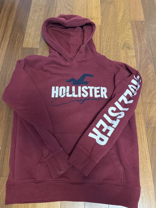 Hollister Hollister Hoodie RED Grailed