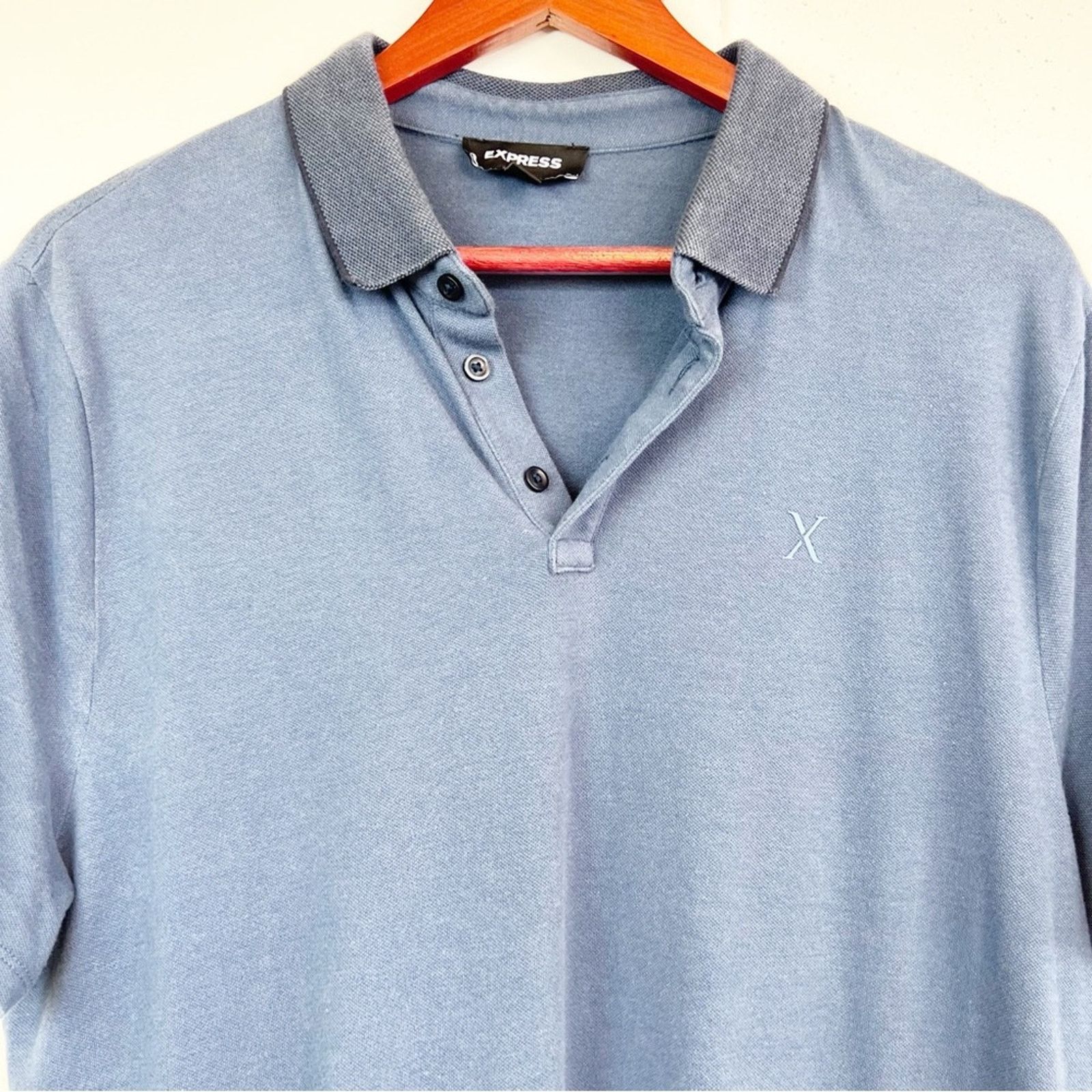 Express Express Blue Polo Shirt Men’s Size Large Size US L / EU 52-54 / 3 - 3 Thumbnail