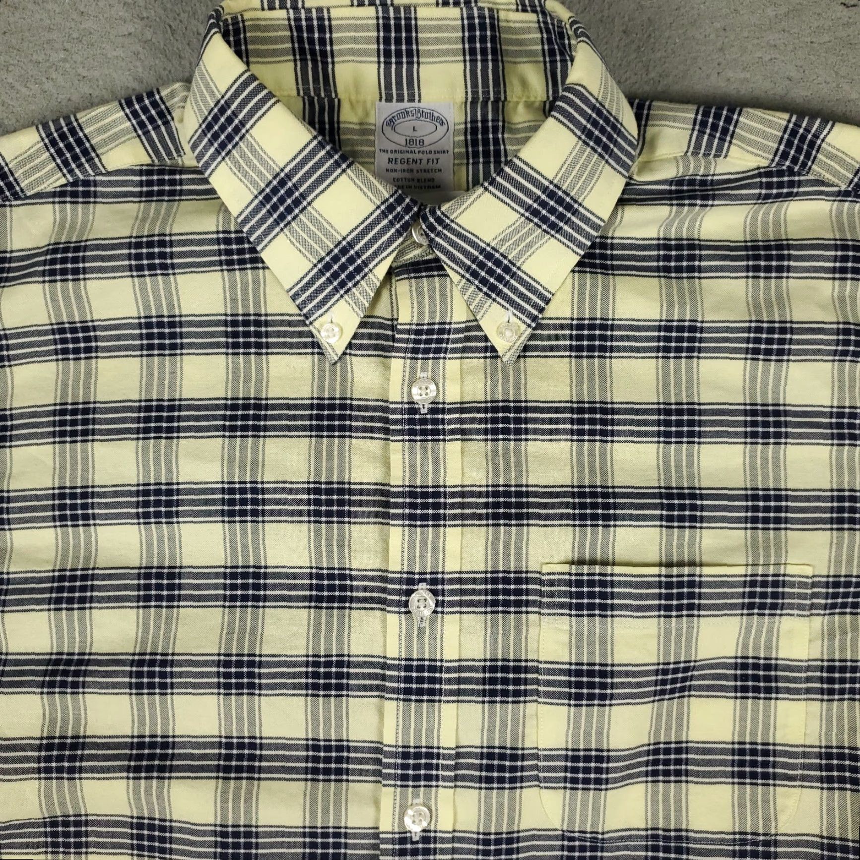 Brooks Brothers Brooks Brothers Shirt Mens L Yellow Plaid Regent Button Up Long Sleeve Regular Cotton Button-Down Casual Formal Workwear Size US L / EU 52-54 / 3 - 2 Thumbnail