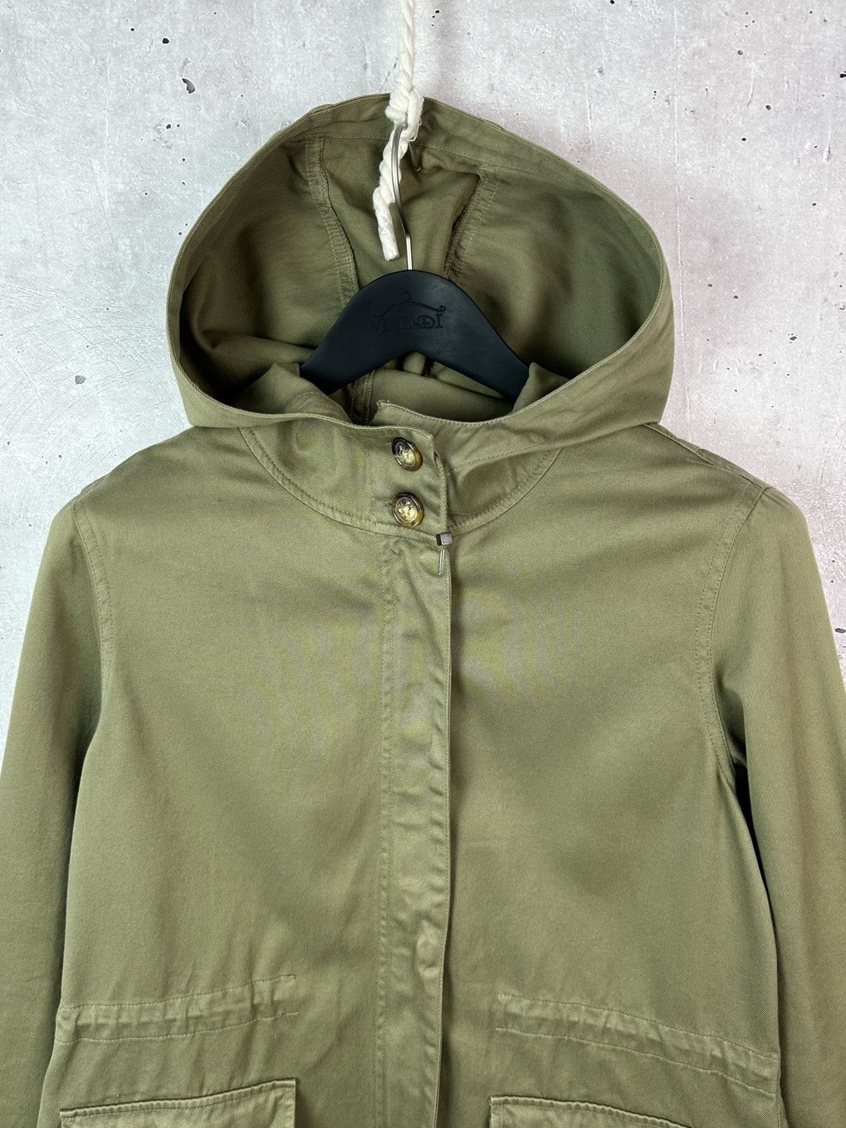 Orvis Vintage Orvis Khaki Cotton Patch Pocket Light Hooded Jacket Size US M / EU 48-50 / 2 - 2 Thumbnail