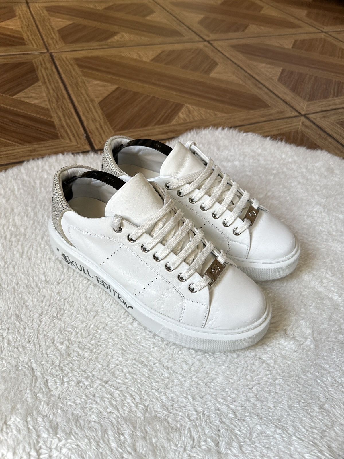 Philipp Plein Philipp Plein White Crystal Low-top Sneakers 39 US 8.5 Size US 8.5 / IT 38.5 - 3 Thumbnail
