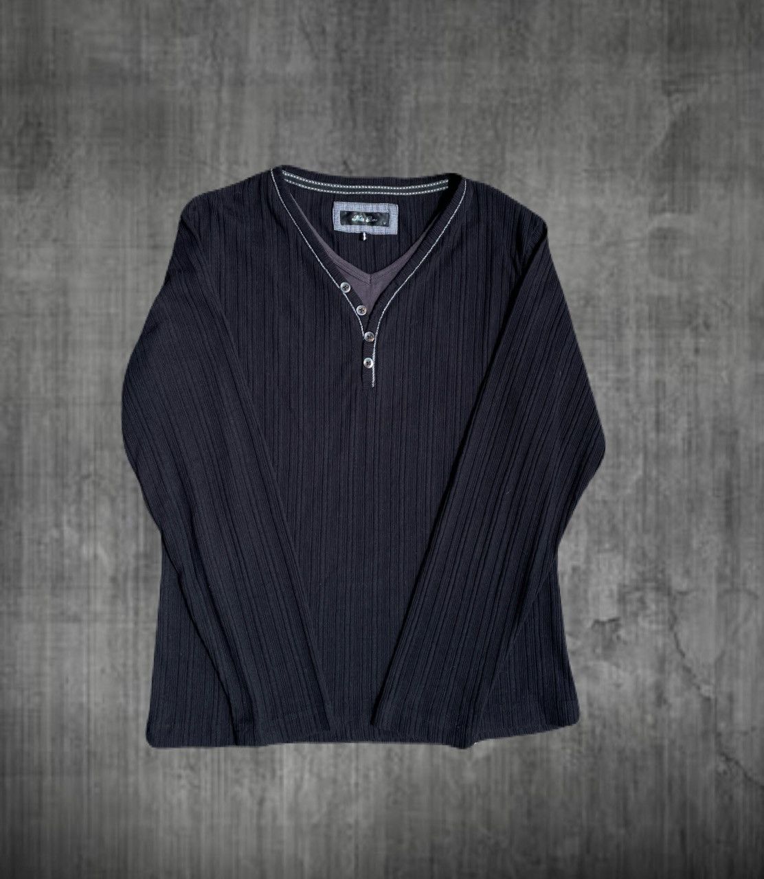 If Six Was Nine 2000s Japanese archive Vkei Layered Button Long Sleeve Tee Size US S / EU 44-46 / 1 - 1 Thumbnail