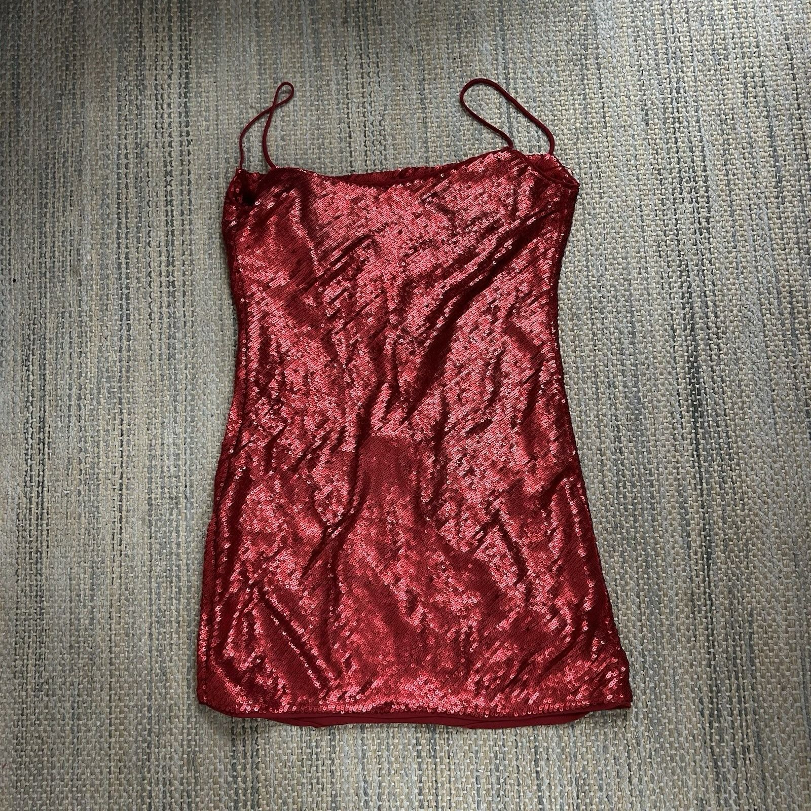 Zara Zara Womens Maroon Red Sequins Sequin Sleeveless Mini Party Size XS / US 0-2 / IT 36-38 - 4 Thumbnail
