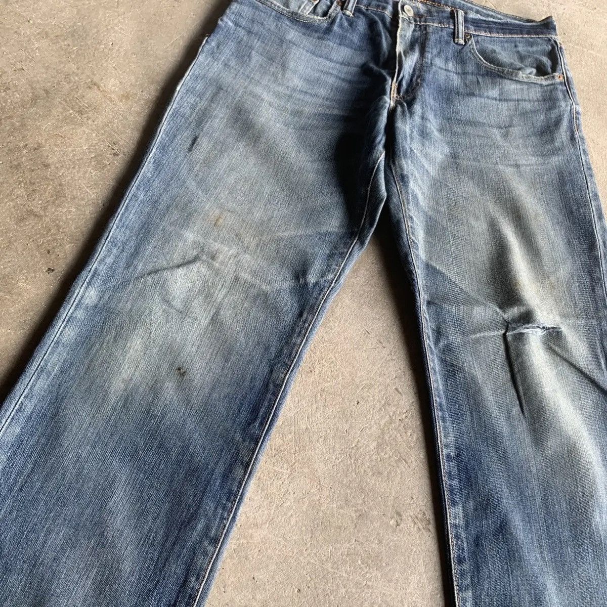 LVC Levi’s 502 Stretchable Jeans Distressed Denim Pants Waist 32 Size US 32 / EU 48 - 4 Thumbnail
