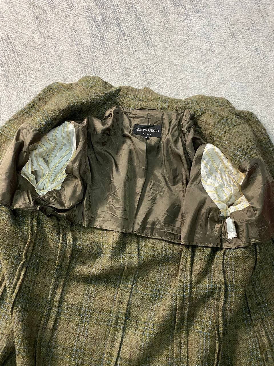 Other Antonio Fusco Italy Plaid Wool Women's Blazer Jacket Size L / US 10 / IT 46 - 6 Thumbnail