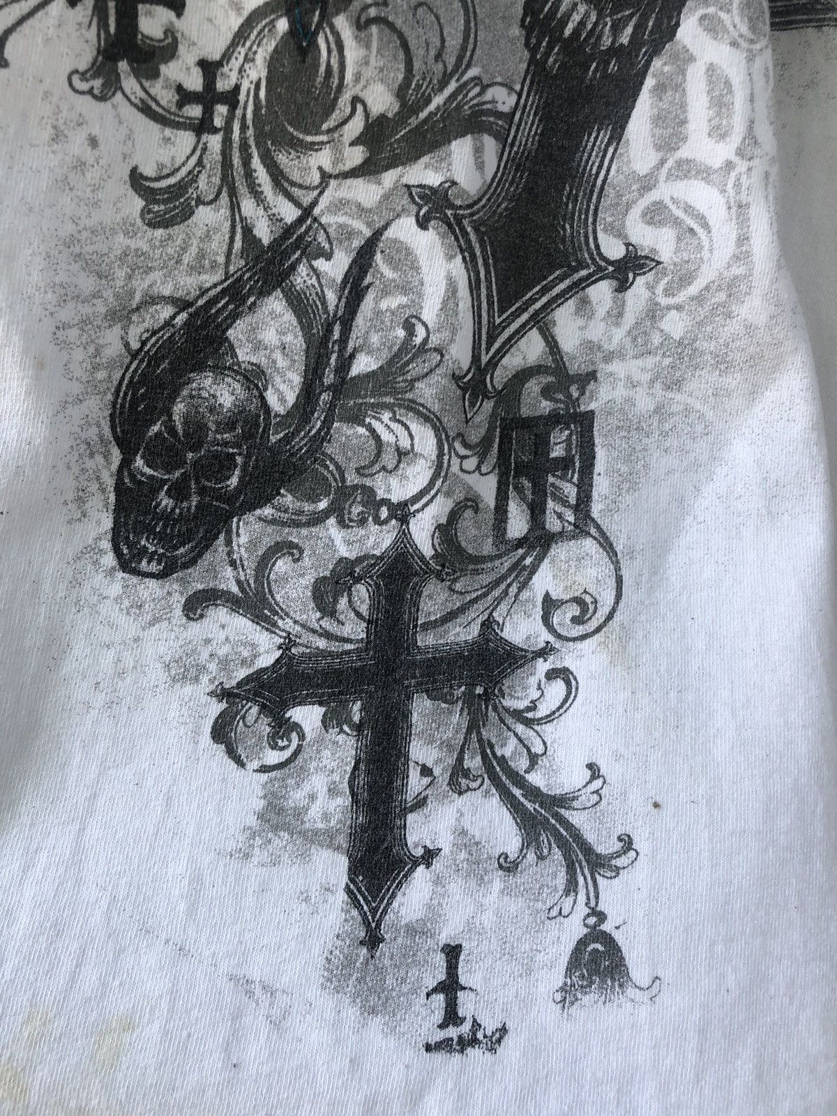Affliction 🔥Vintage Y2K🔥Skull Cross Wings Affliction Tshirts Size US XL / EU 56 / 4 - 11 Thumbnail