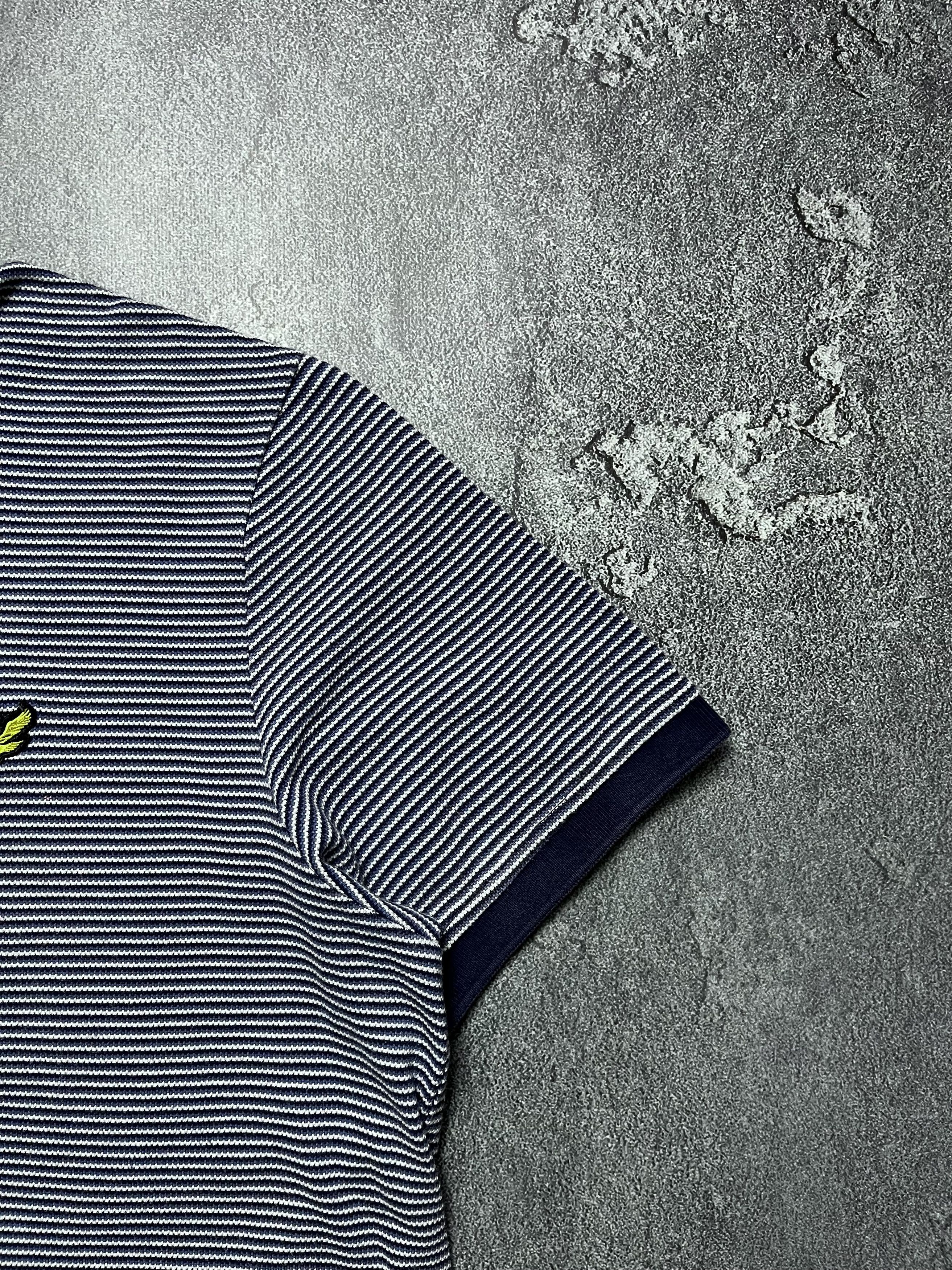 Lyle & Scott Vintage Polos Lyle & Scott Big Logo Striped Mens XL Size US XL / EU 56 / 4 - 4 Thumbnail