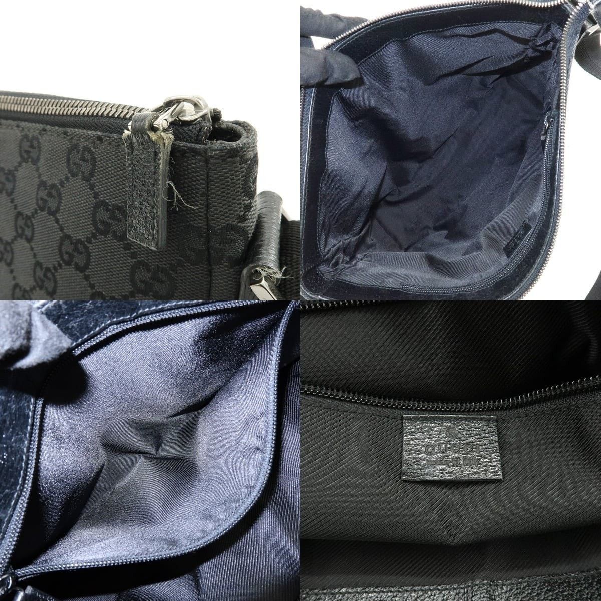 Gucci Gucci GG Canvas Messenger Bag Black Size ONE SIZE - 7 Thumbnail