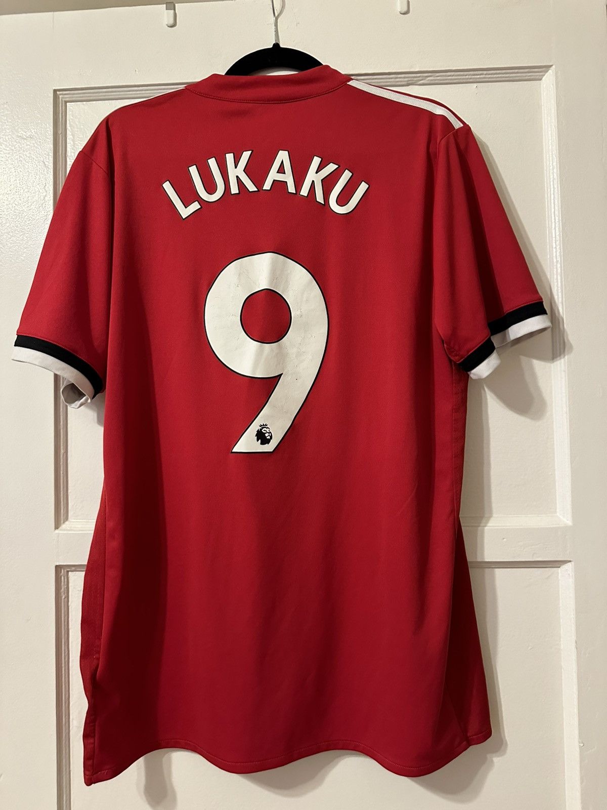Adidas Man United 2017/18 Home Shirt Adidas Soccer Jersey Lukaku Size US L / EU 52-54 / 3 - 4 Thumbnail