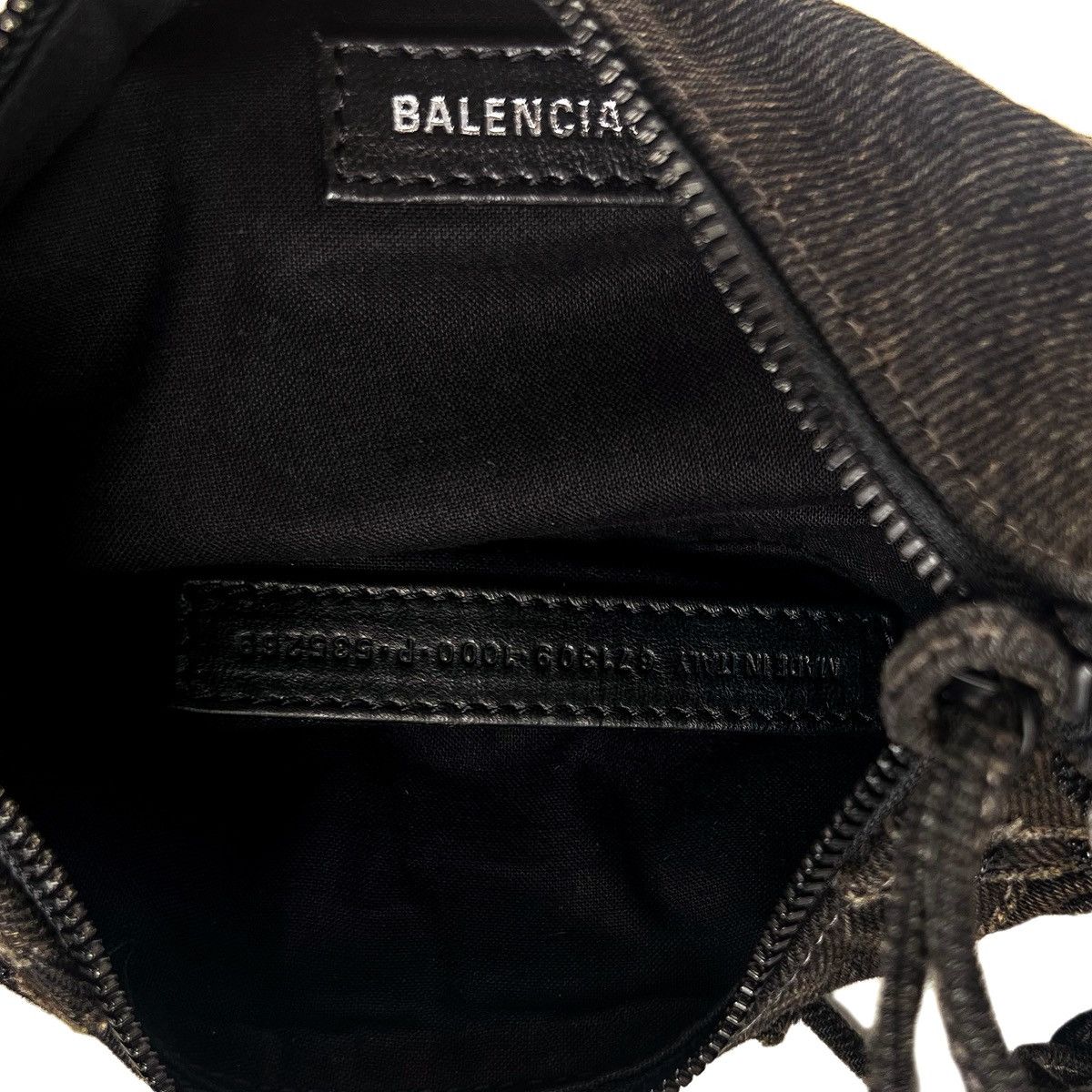 Balenciaga Balenciaga Le Cagole shoulder bag denim with rhinestones Size ONE SIZE - 5 Thumbnail