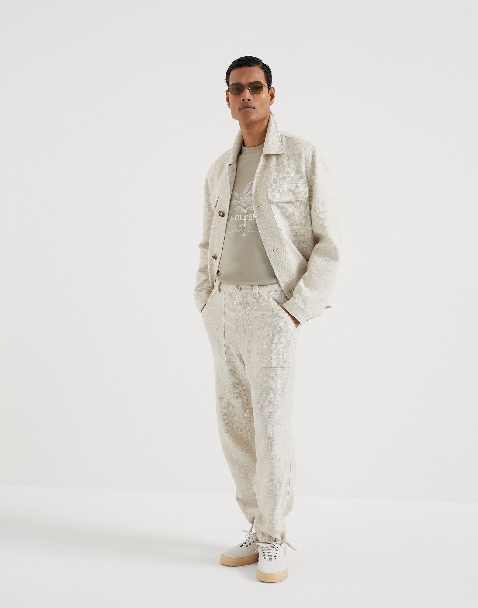 Brunello Cucinelli o1w1db10925 Pant in Natural Size US 40 / EU 56 - 4 Thumbnail