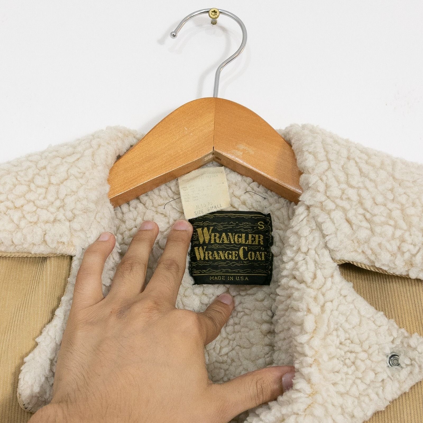 Vintage × Wrangler Vintage 70s Wrangler Corduroy Western Coat Mens Small Sherpa Size US S / EU 44-46 / 1 - 5 Thumbnail