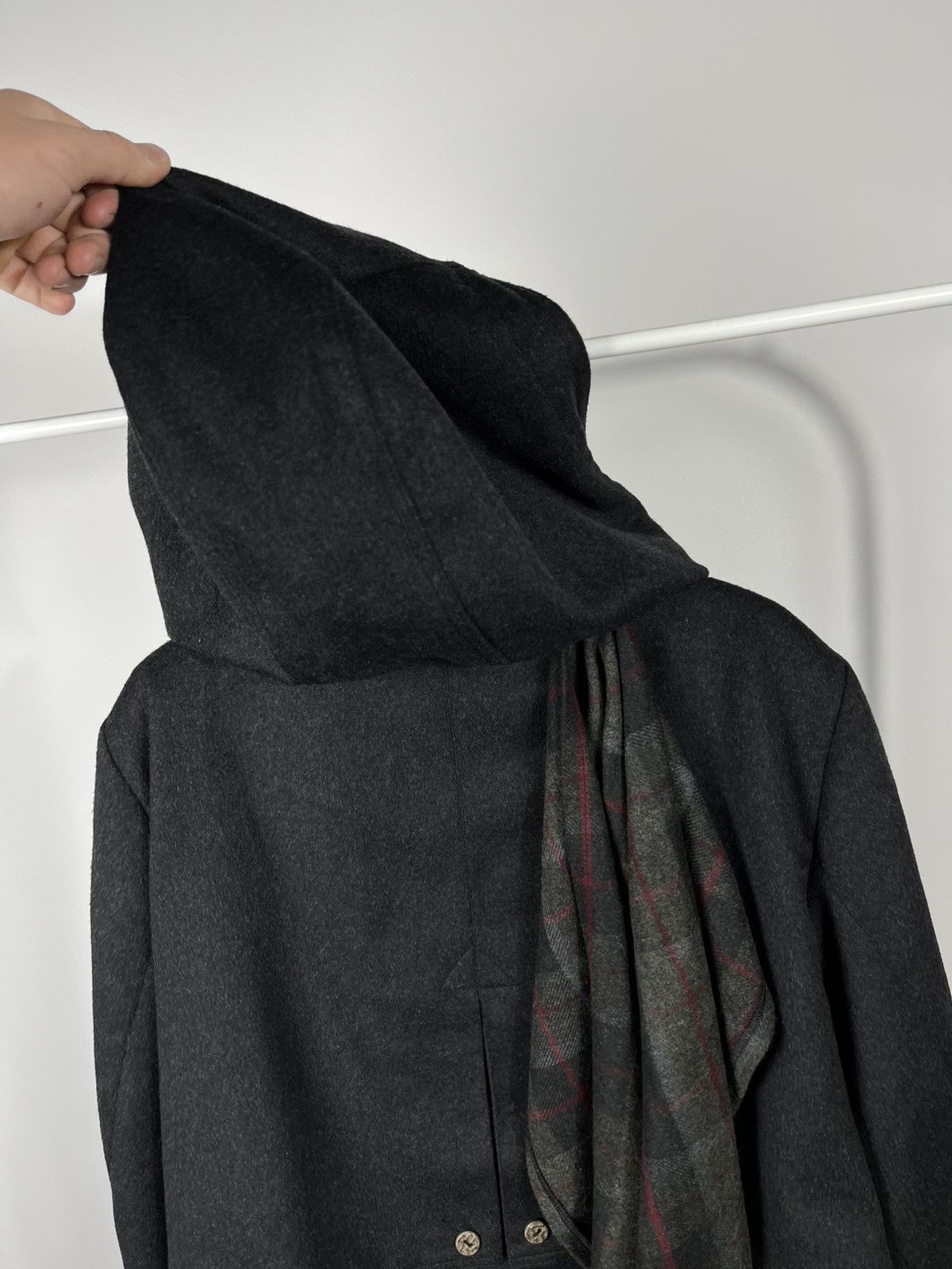 Other Men’s Wool Hooded Coat with Built-In Scarf Black Size US XL / EU 56 / 4 - 14 Thumbnail