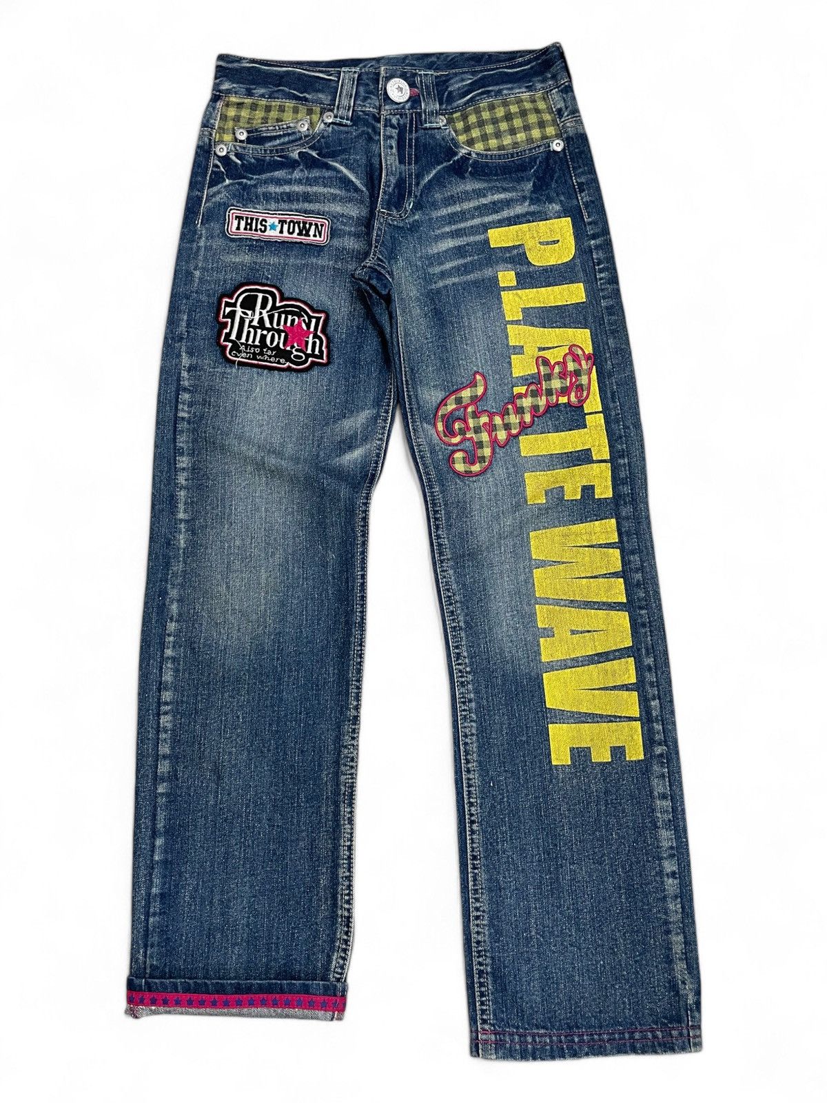 Lowbox Distressed Denim Jeans Punk Style