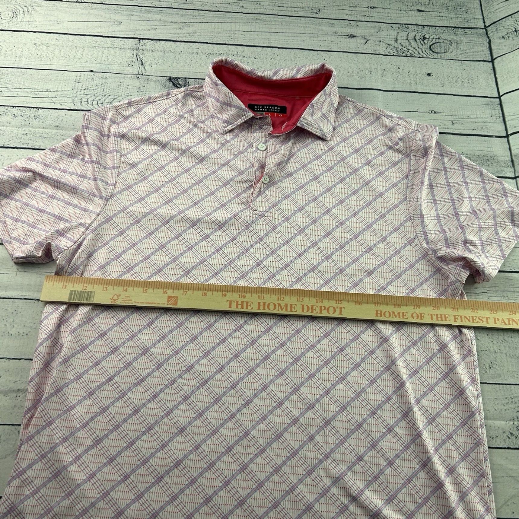 Vintage Off Season Pure Hockey Short Sleeve Polo Shirt Mens Large Pink Shirt Size US L / EU 52-54 / 3 - 4 Thumbnail