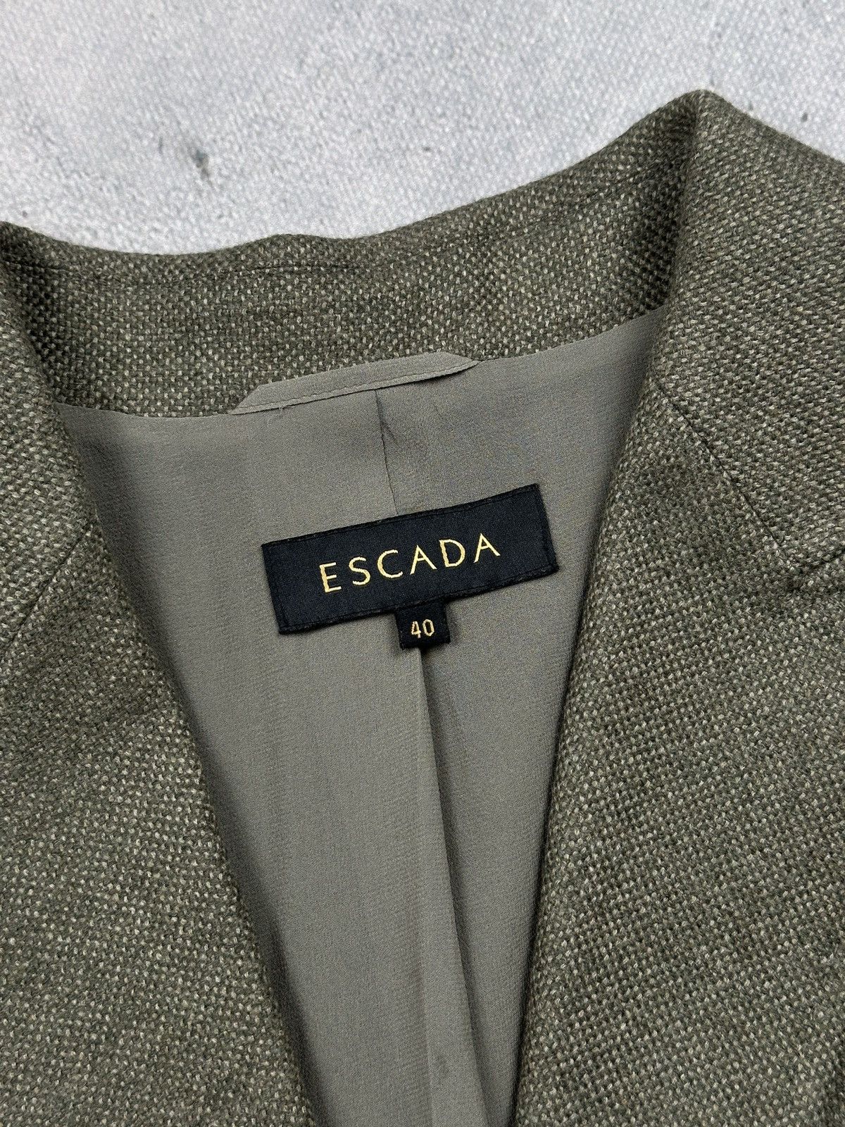 Escada Vintage Escada Virgin Wool Cashmere Silk Blazer Sable Gray Size M / US 6-8 / IT 42-44 - 7 Thumbnail