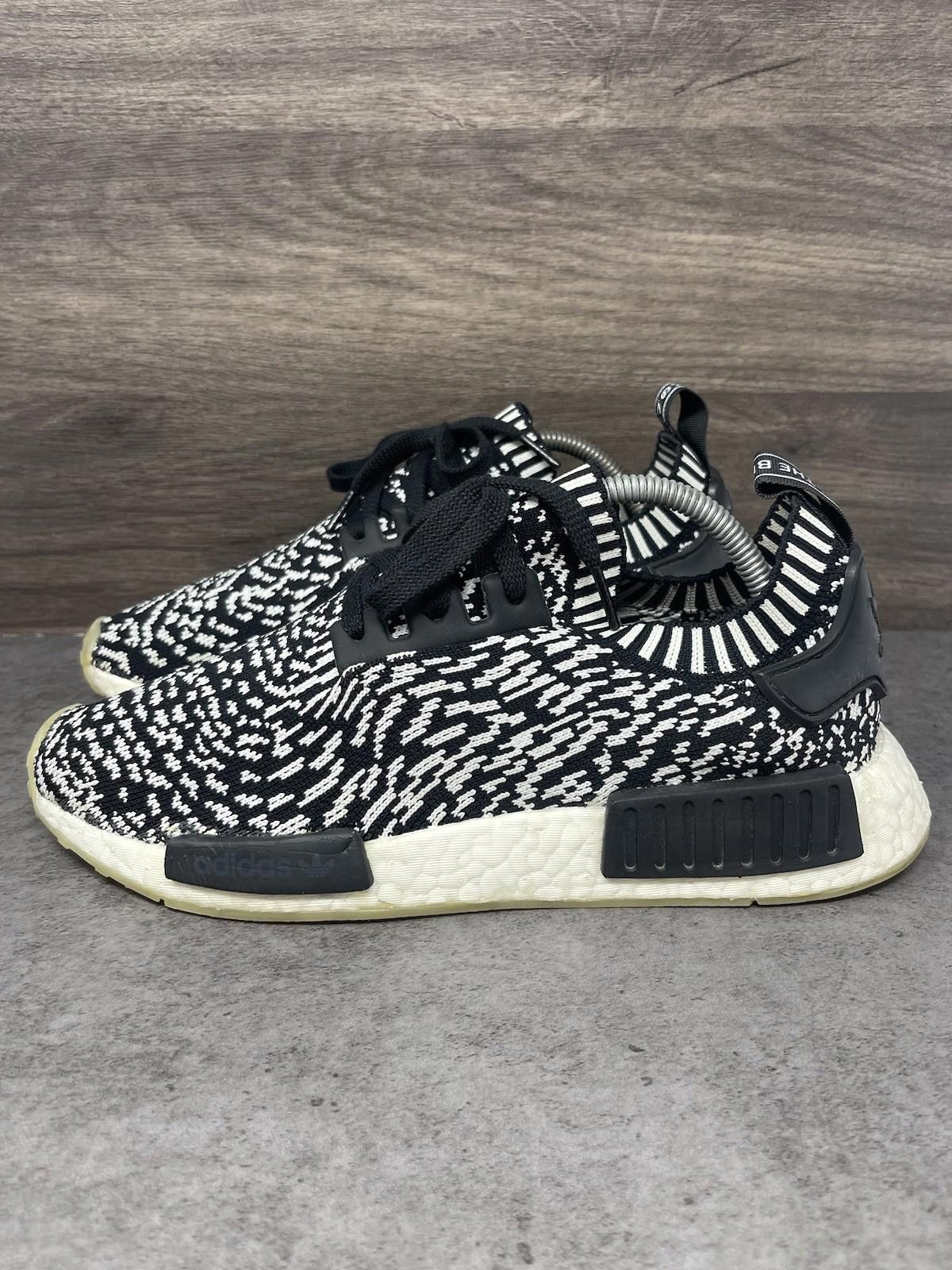 Adidas Adidas NMD R1 Primeknit Zebra Mens Size 8.5 White Black Size US 8.5 / EU 41-42 - 1 Thumbnail