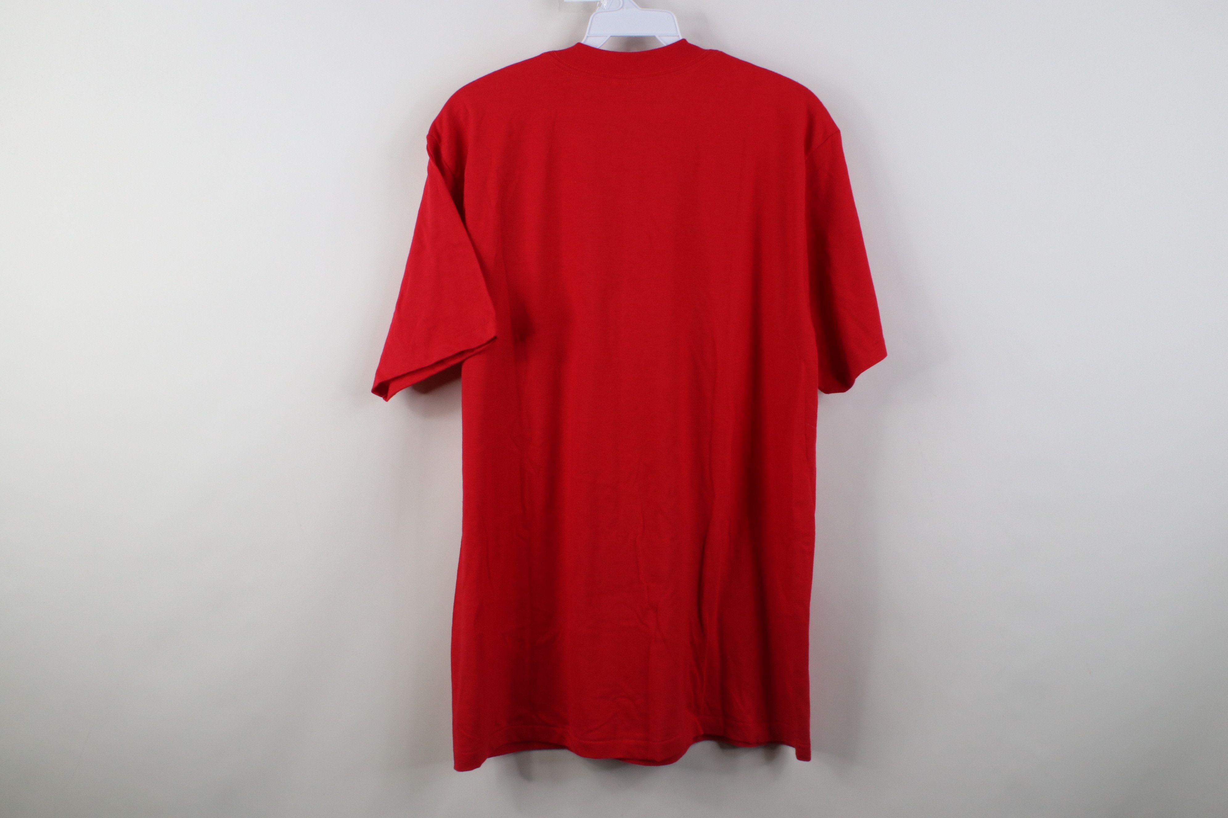 Vintage Vintage 70s 80s Streetwear Short Sleeve T-Shirt Red USA Size US XL / EU 56 / 4 - 11 Thumbnail