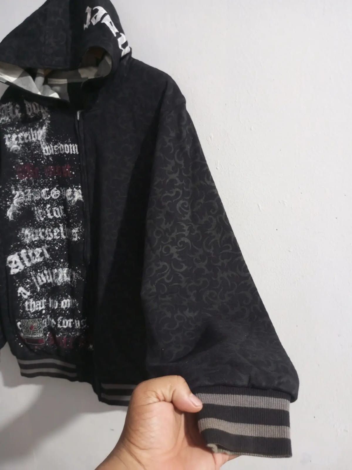 Japanese Brand Dig deep poem full print reversible hoodie Size US L / EU 52-54 / 3 - 3 Thumbnail