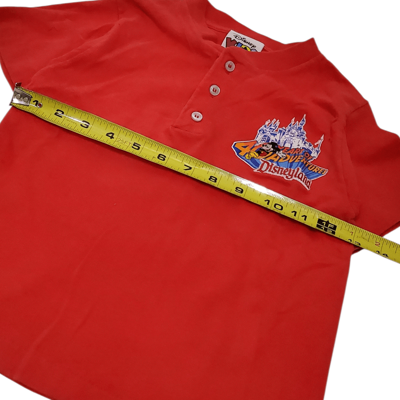 Disney 1995 Disneyland Embroidered Baby *YOUTH* Button T-Shirt Size US XXS / EU 40 - 6 Thumbnail