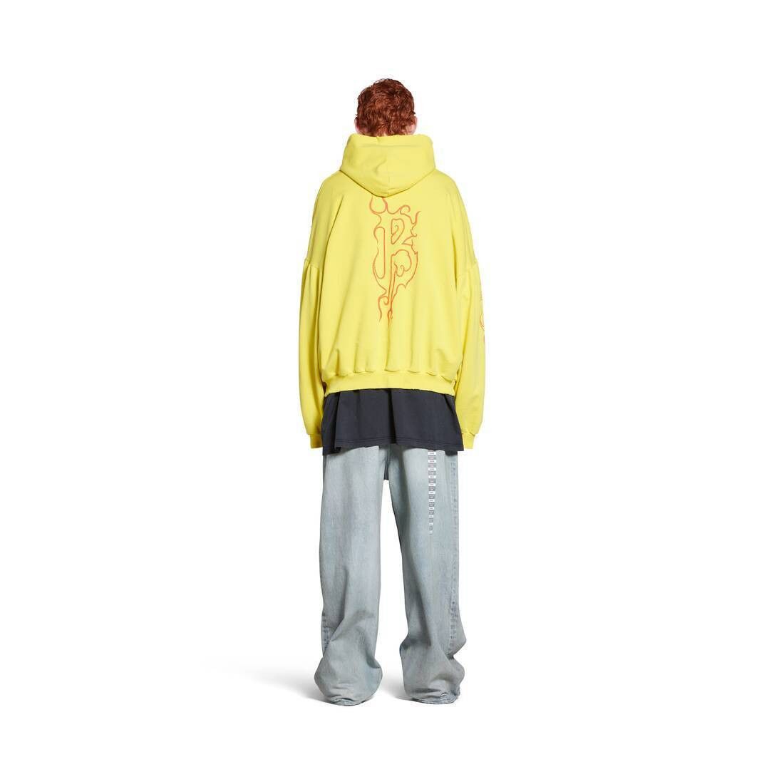 Balenciaga o1la1rc1a0725 Darkwave Round Hoodie Oversized in Yellow Size US M / EU 48-50 / 2 - 4 Thumbnail