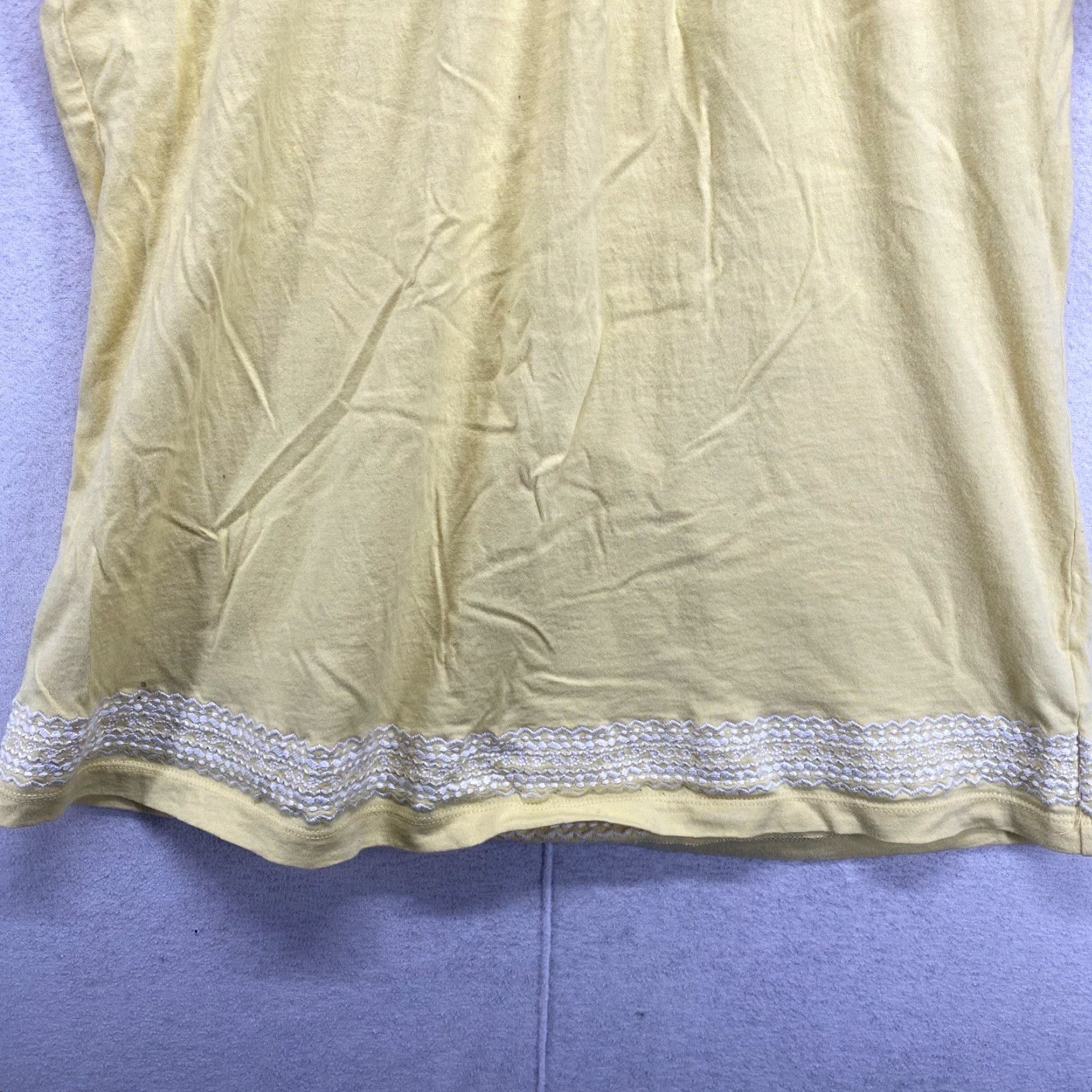 Vintage Hannah Women’s Yellow Short Sleeve Blouse Size Medium Sunflower Embroidered 90s Size M / US 6-8 / IT 42-44 - 4 Thumbnail