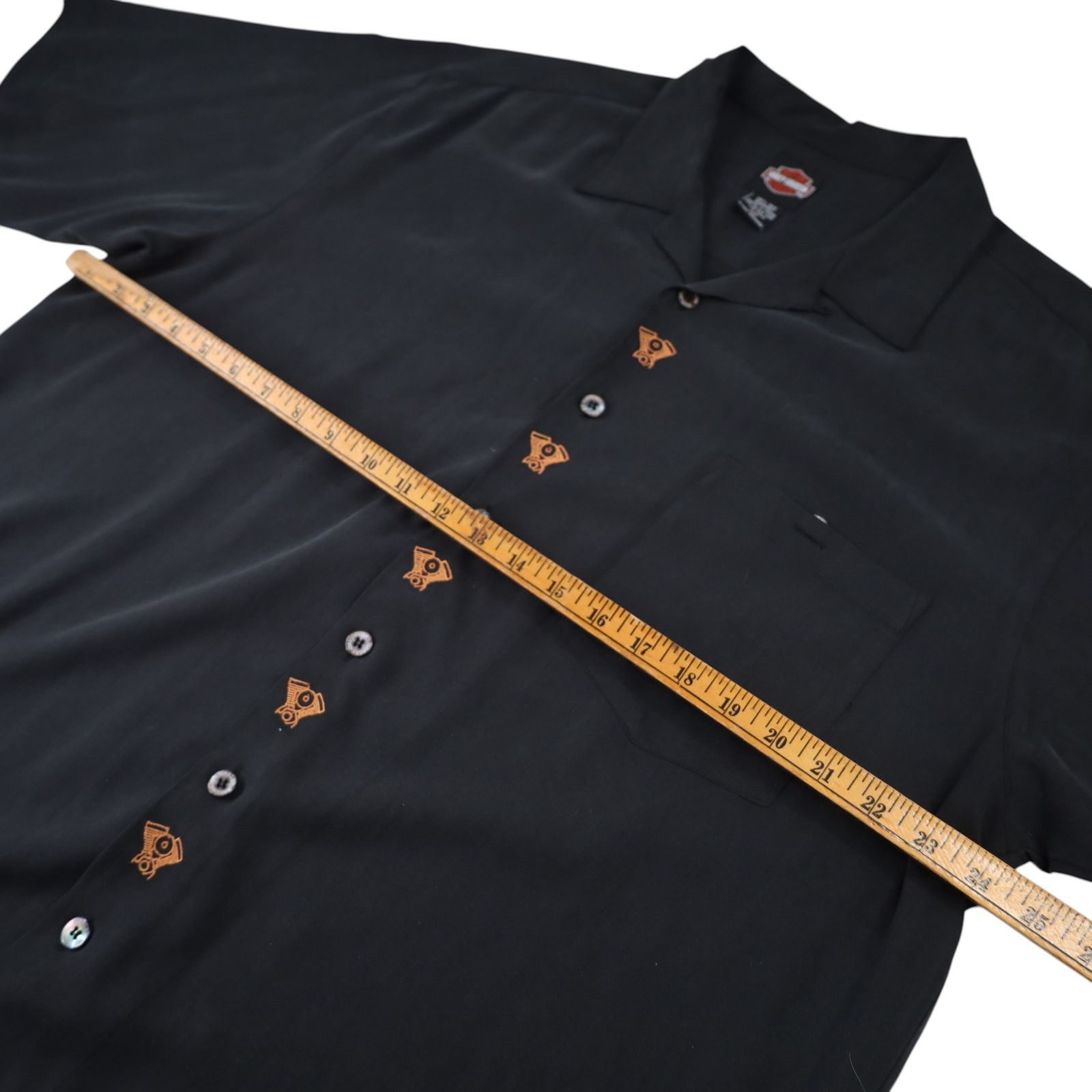 Harley Davidson × Tori Richard × Vintage VTG Harley Davidson x Tori Richards Embroidered Silk Shirt Size US XL / EU 56 / 4 - 8 Thumbnail