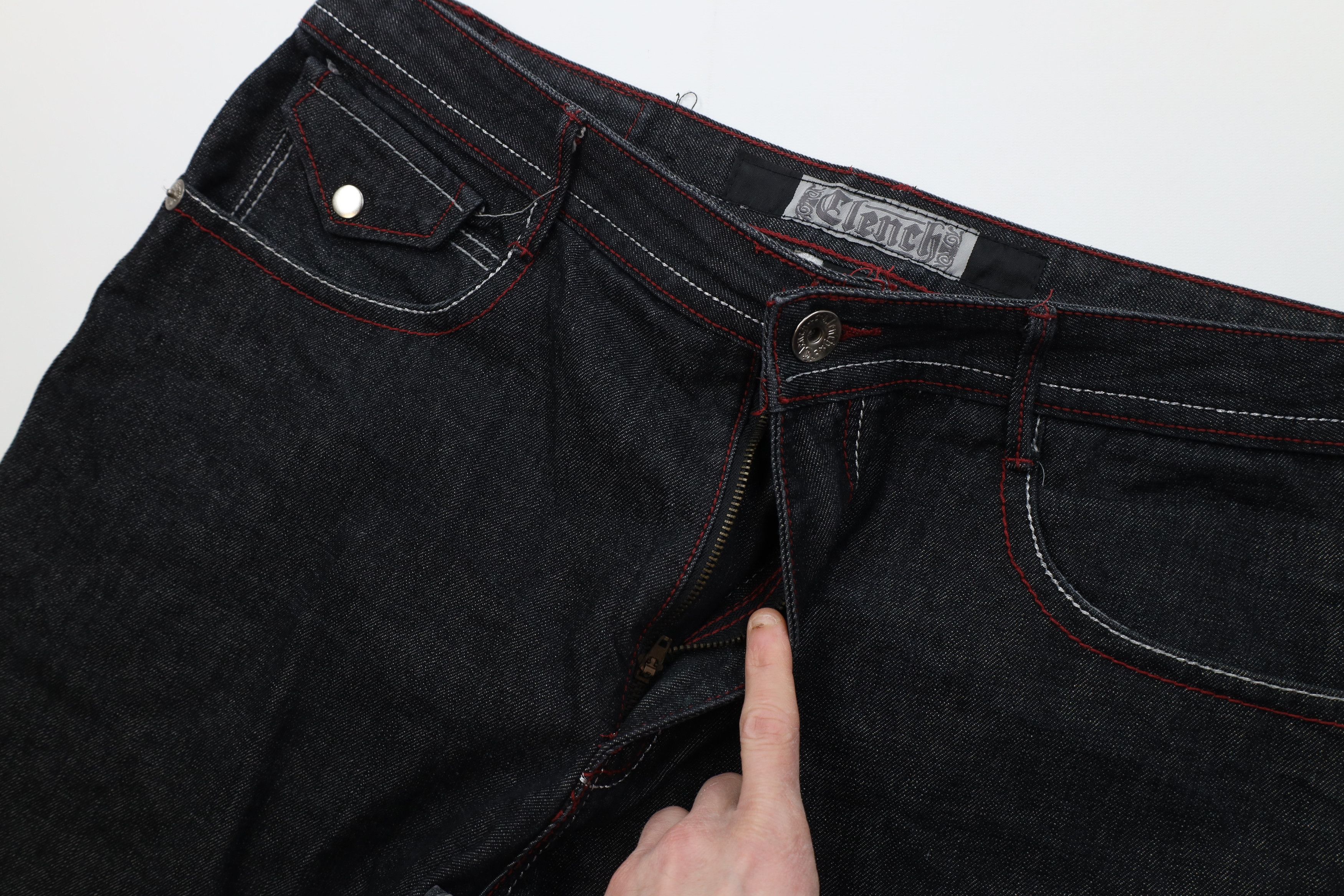 Vintage Vintage Y2K Streetwear UFC MMA Wide Leg Denim Jeans Black Size US 40 / EU 56 - 7 Thumbnail