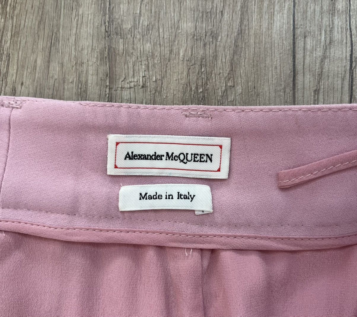 Alexander McQueen Alexander McQueen Pink Pleated High-Waist Trousers Size 36" / US 14 / IT 50 - 8 Thumbnail
