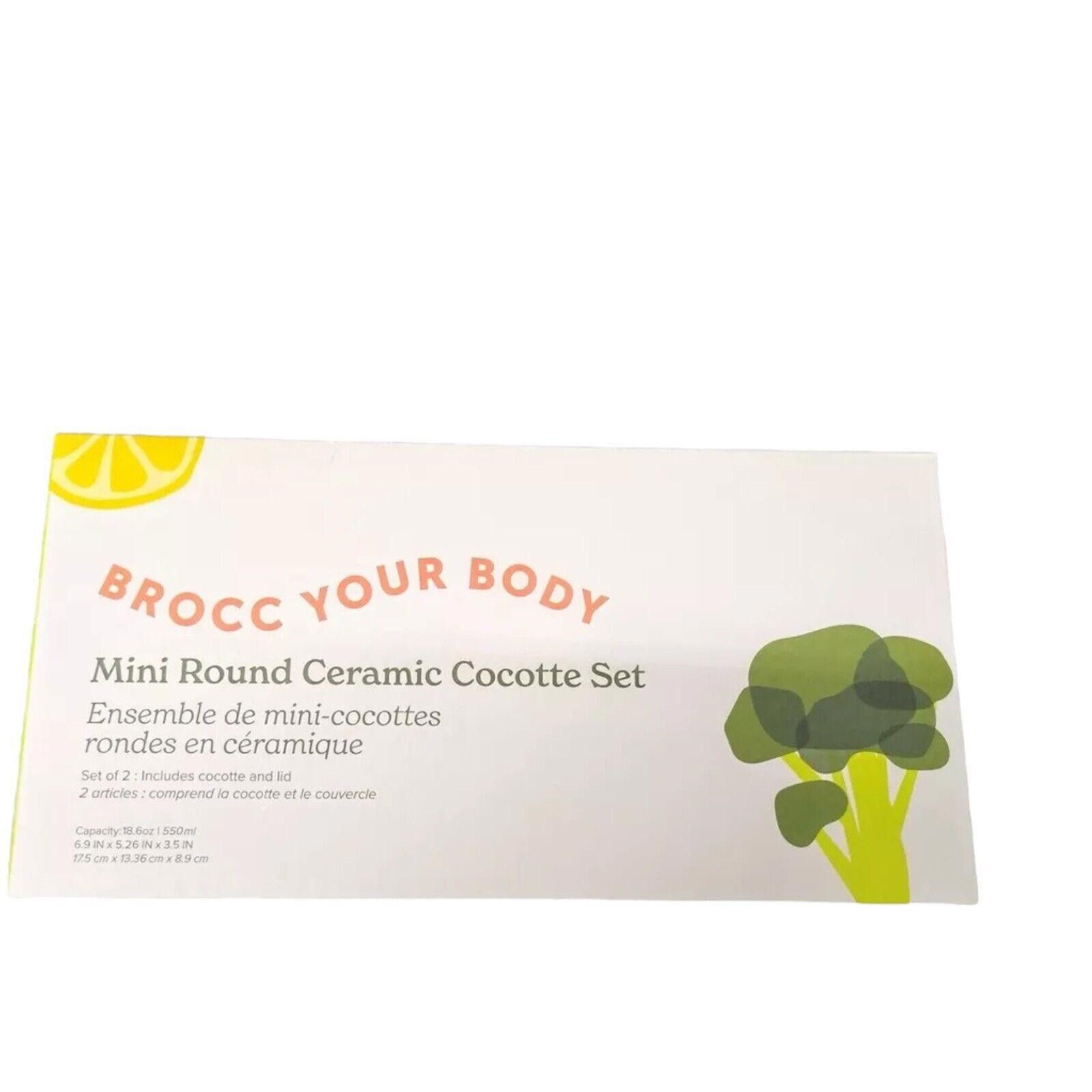 Designer NEW Brocc Your Body Mini Ceramic Cocotte Dutch Oven Set Size ONE SIZE - 6 Thumbnail