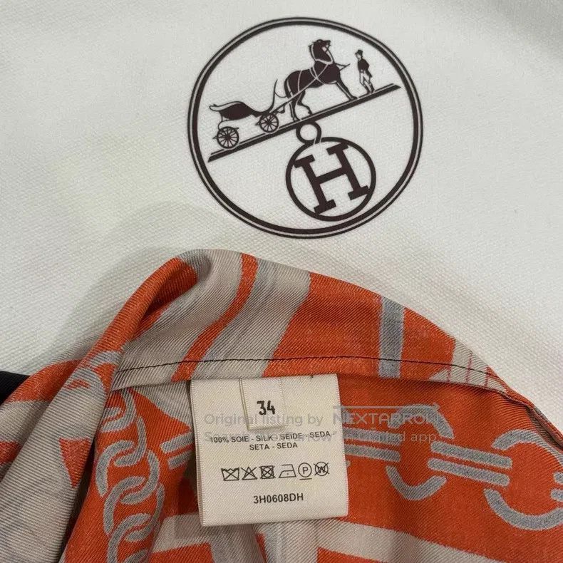 Hermes Hermes Jacquard Silk Belted Short Sleeve Dress Size XXS / US 00 / IT 34 - 5 Thumbnail