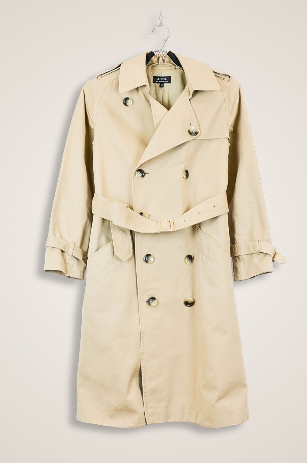 A.P.C. A.P.C. Beige Trench Coat – Size 34 – Classic Double Breasted Size S / US 4 / IT 40 - 1 Thumbnail