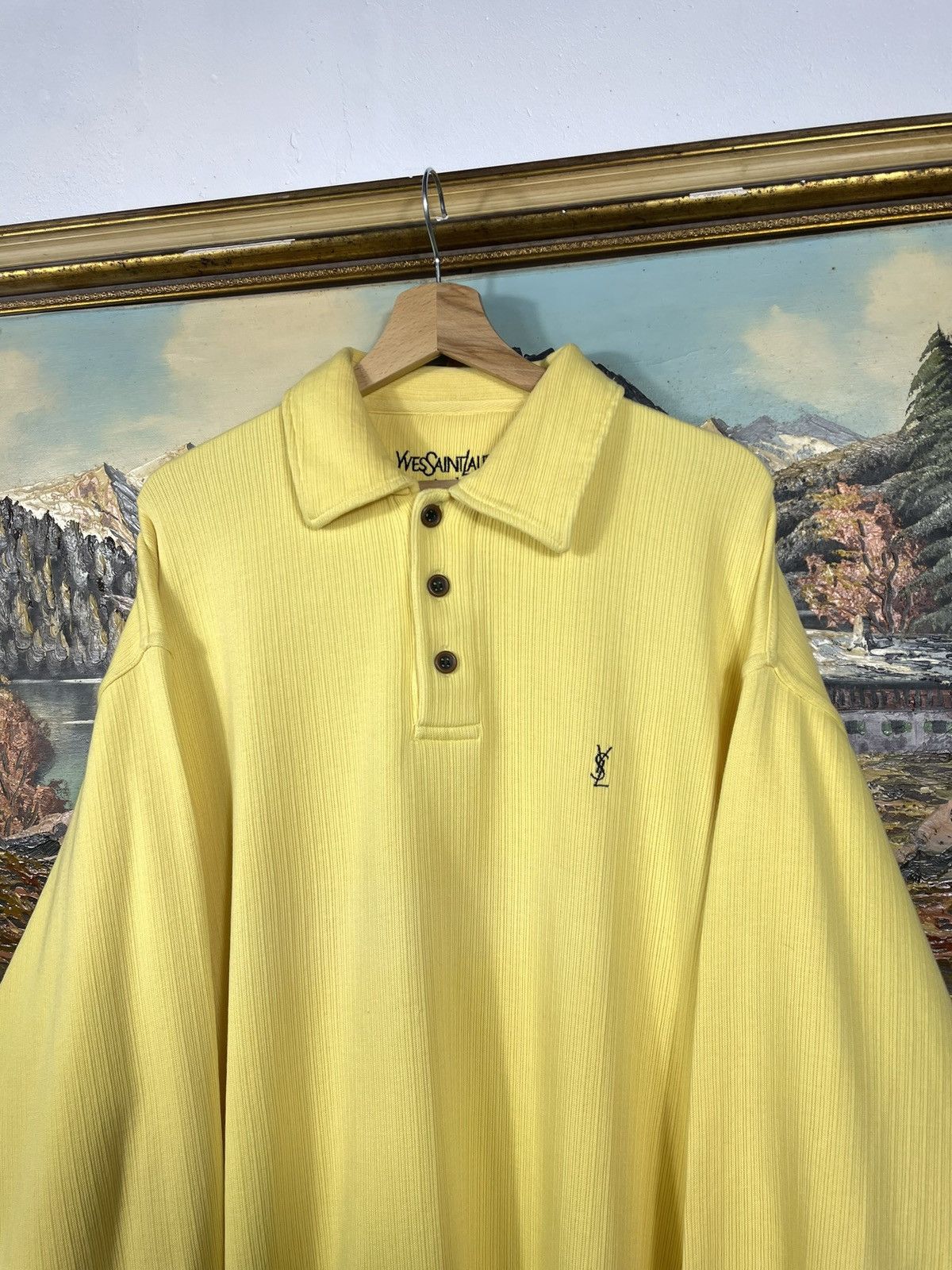 Designer × Vintage × Yves Saint Laurent Yves Saint Laurent YSL vintage 90s polo sweatshirt crewneck Size US XL / EU 56 / 4 - 4 Thumbnail
