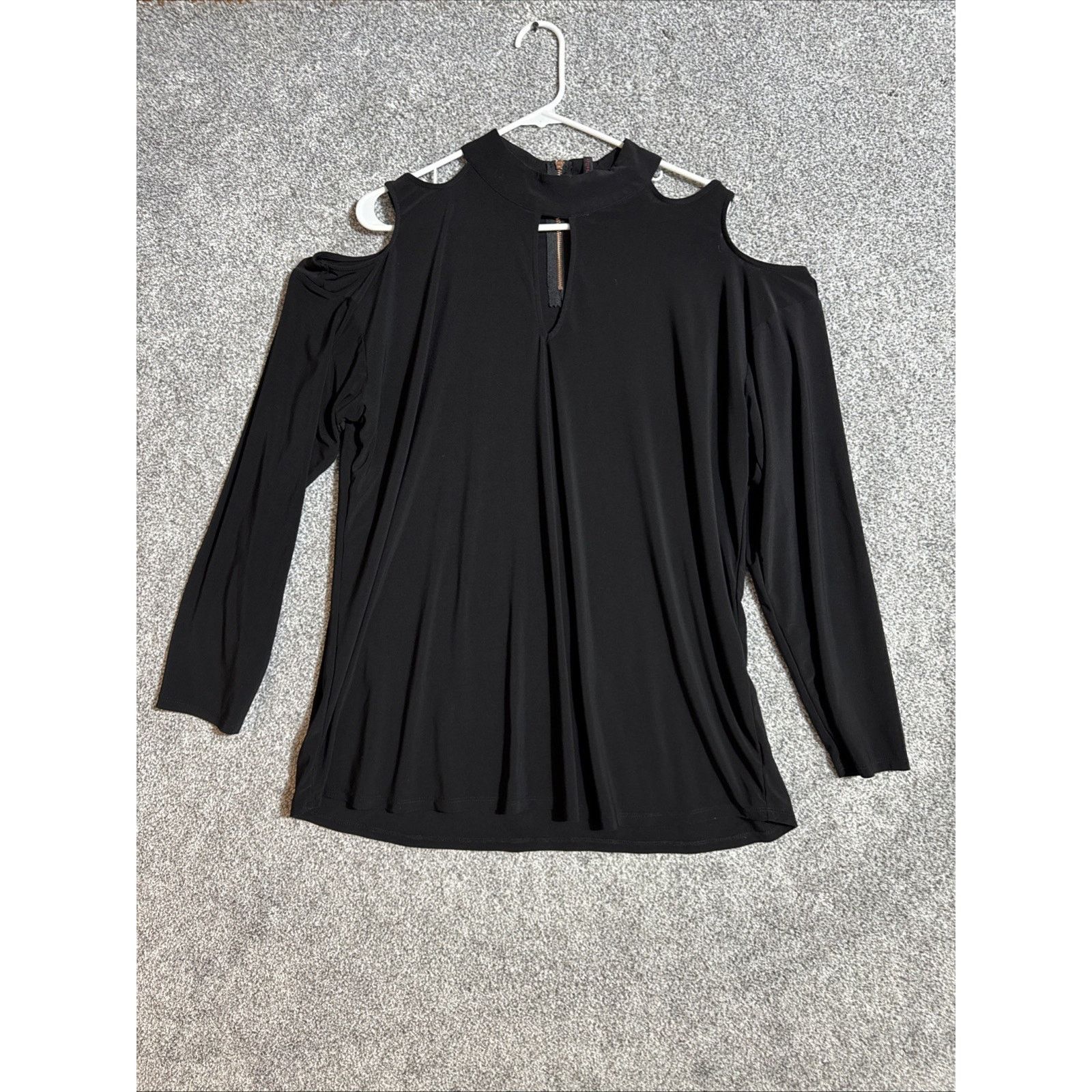 Other Retro Y2K Top Women 1X Plus Cold Shoulder Keyhole Mob Wife Size XL / US 12-14 / IT 48-50 - 1 Thumbnail