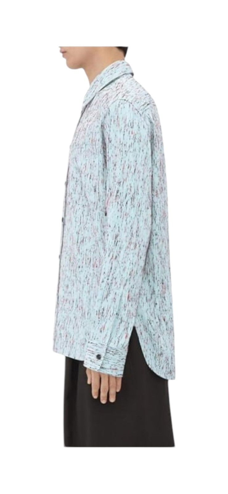 BOTTEGA VENETA TEXTURED VISCOSE STRIPE SHIRT