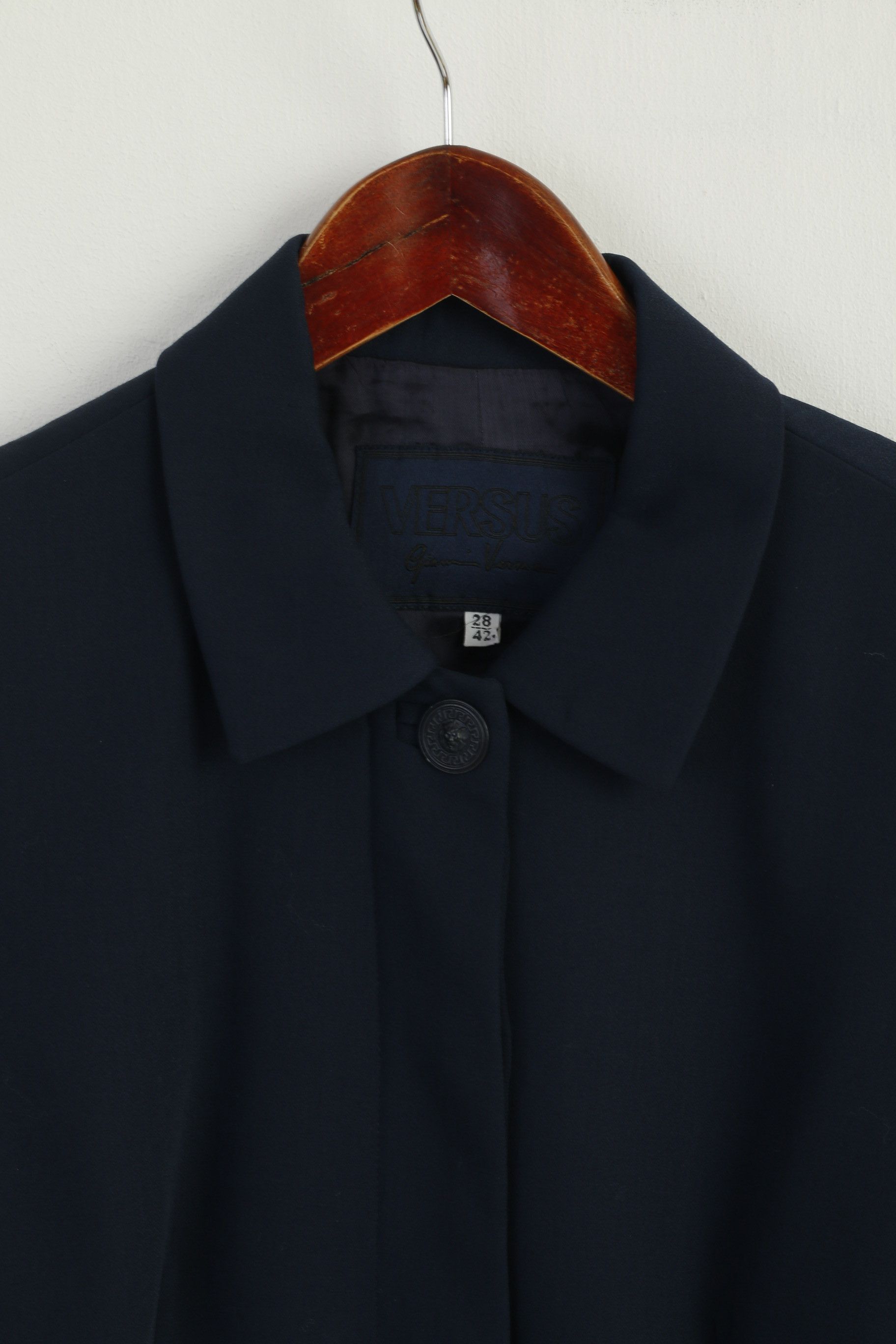 Versus Versace Versus Gianni Versace Women 28 42 S Blazer Navy Vintage 9569 Size S / US 4 / IT 40 - 3 Thumbnail