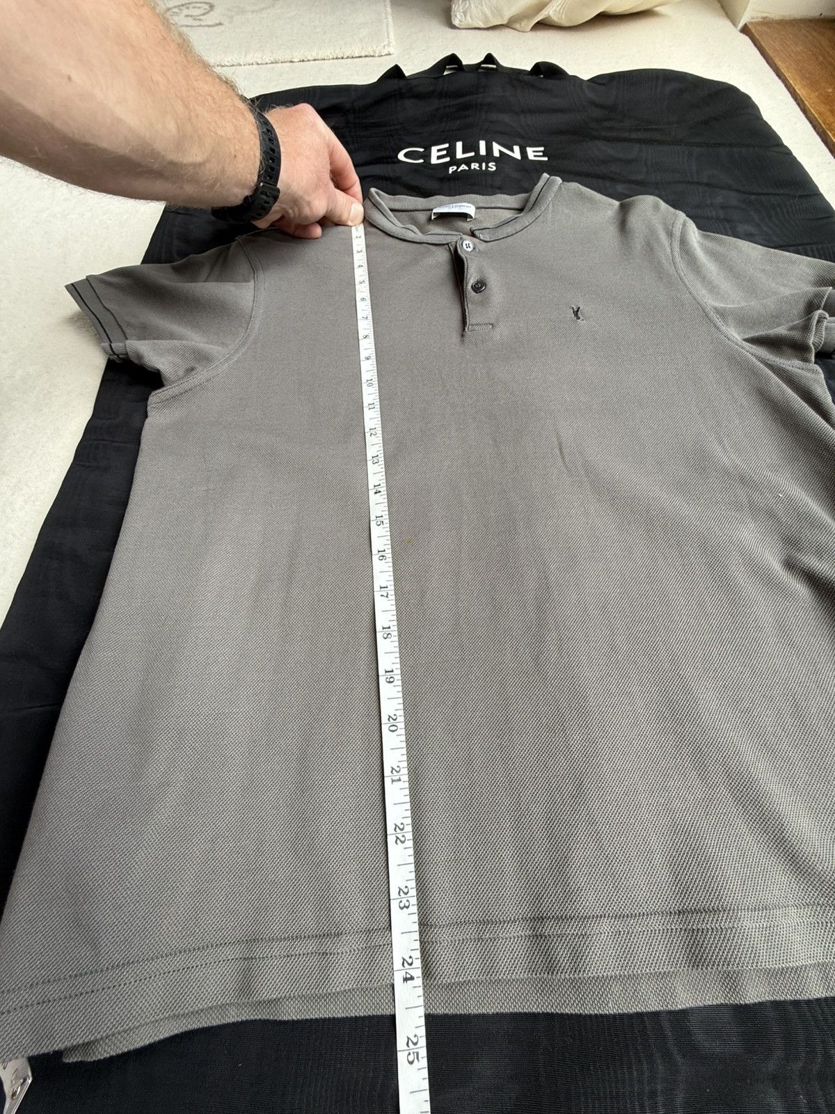 Saint Laurent Paris SS13 Saint Laurent ysl logo Cassandre polo t shirt Hedi Size US S / EU 44-46 / 1 - 4 Thumbnail