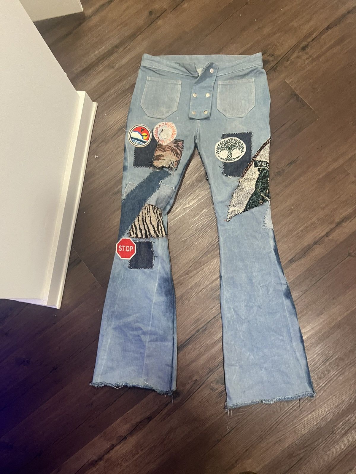 Other From Brazil Patched Flared Jeans Size US 30 / EU 46 - 2 Thumbnail