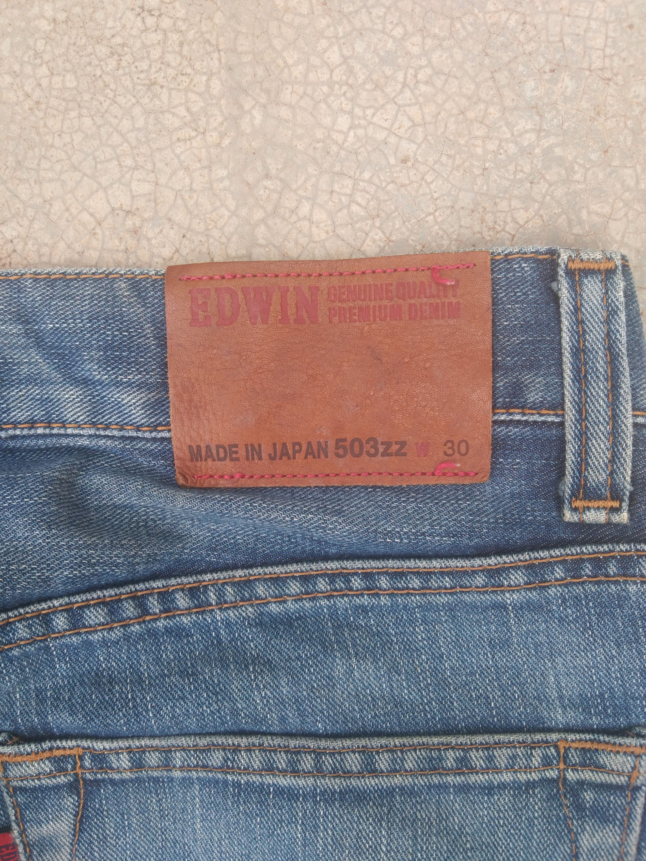 Japanese Brand Vintage Edwin Made In Japan Dirty Distressed Jeans 30x28 Size US 30 / EU 46 - 3 Thumbnail