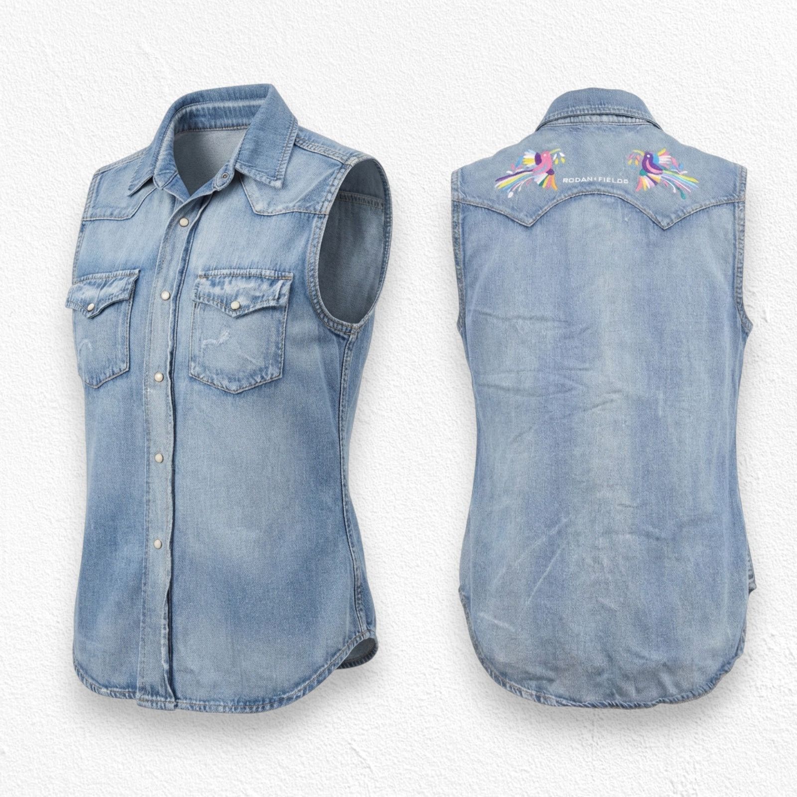 Imogene + Willie Imogene + Willie x Rodan + Fields Denim Western Vest Small Size S / US 4 / IT 40 - 2 Thumbnail