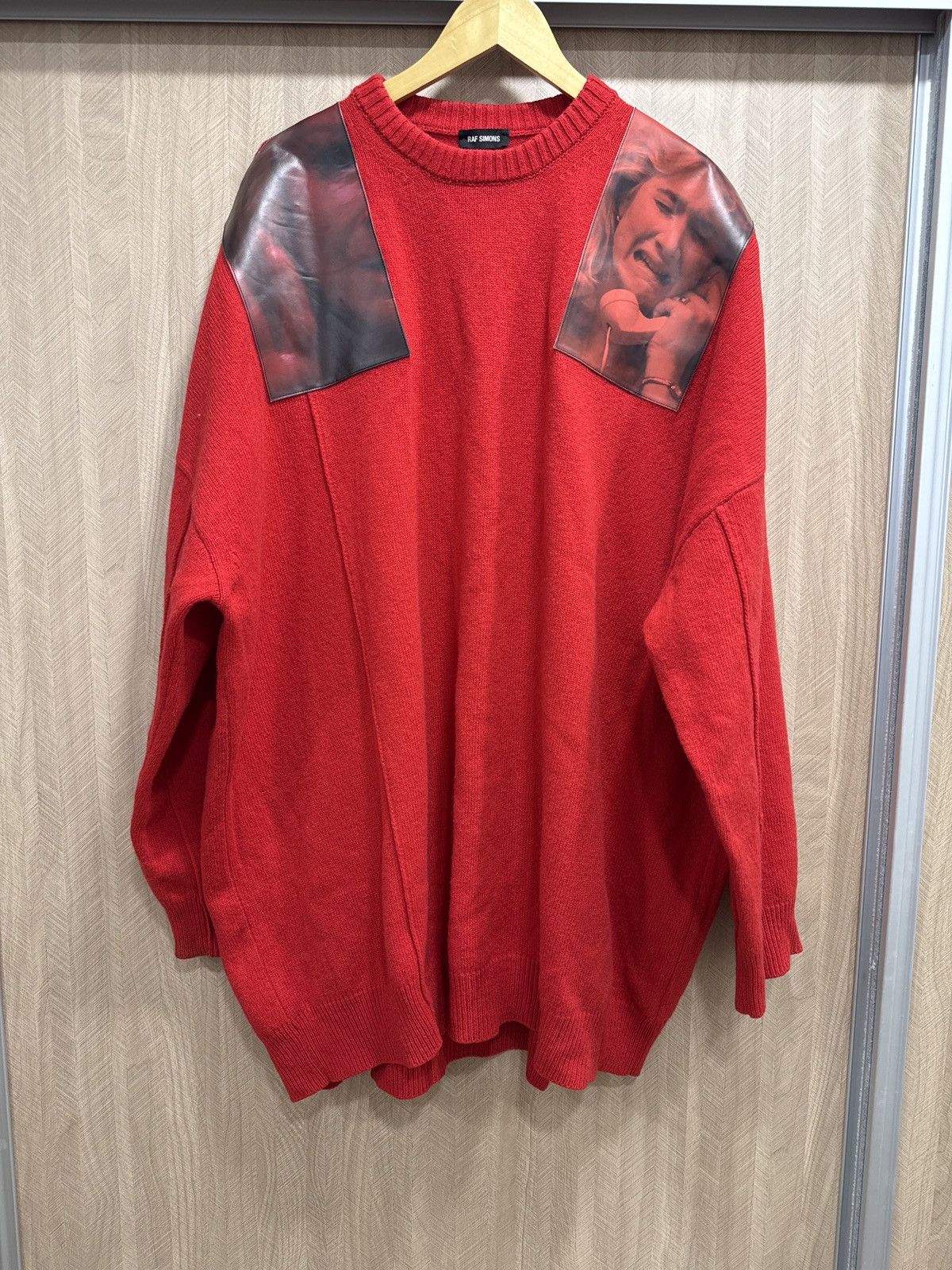 Raf Simons Raf Simons Red velvet sweater Size US L / EU 52-54 / 3 - 1 Thumbnail