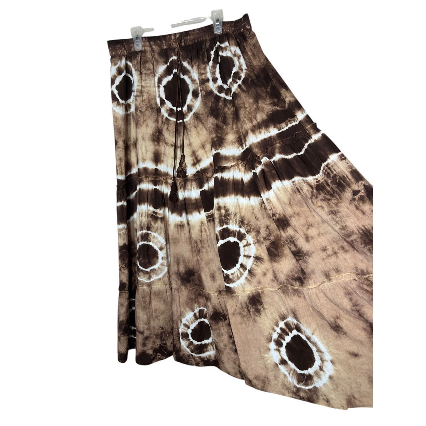 Other Magic Brown Tie Dye Tiered Maxi Skirt Size XL Size 32" / US 10 / IT 46 - 4 Thumbnail