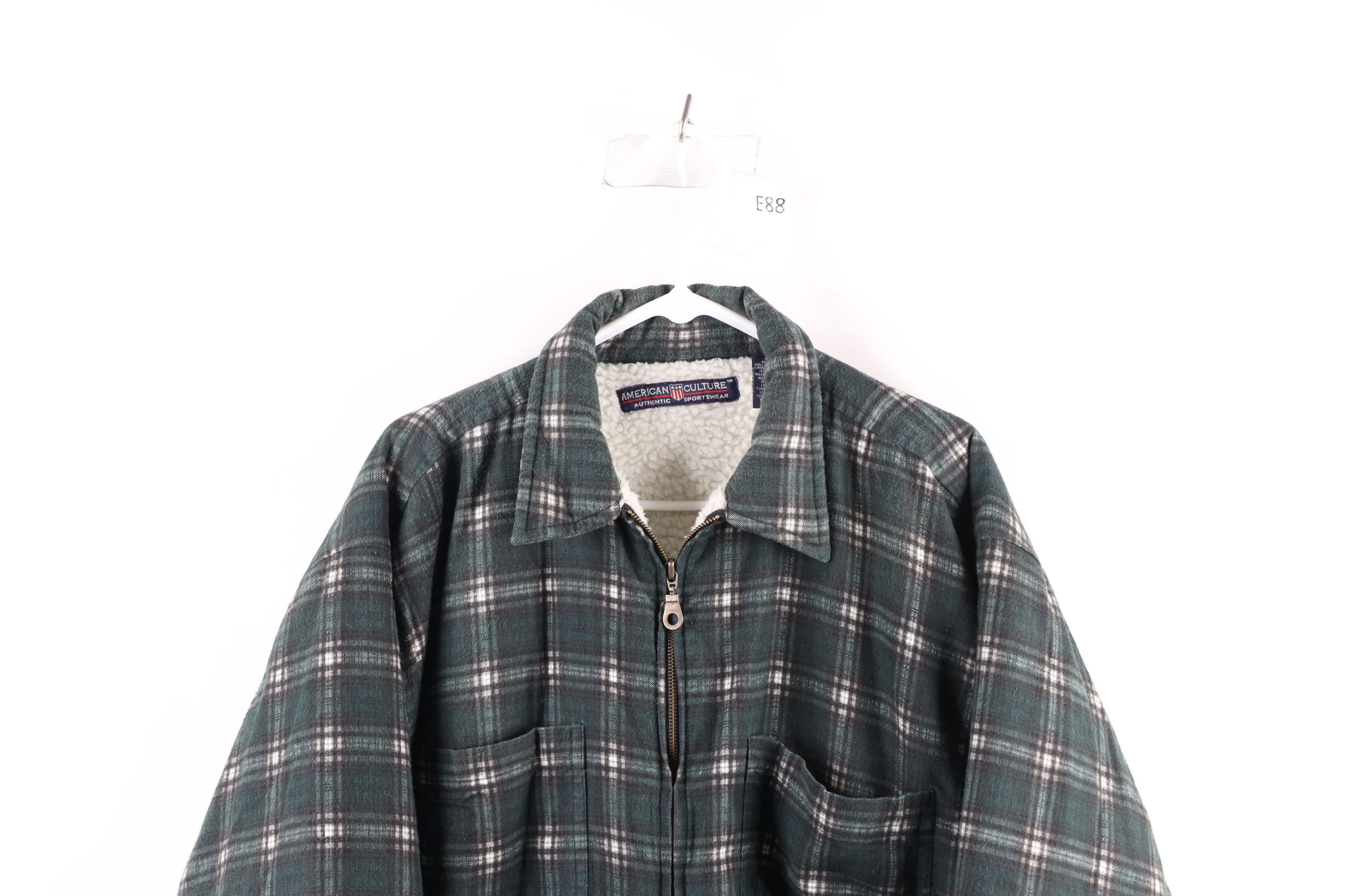 Vintage Vintage 90s Streetwear Fit Fleece Lined Flannel Jacket Plaid Size US XL / EU 56 / 4 - 2 Thumbnail